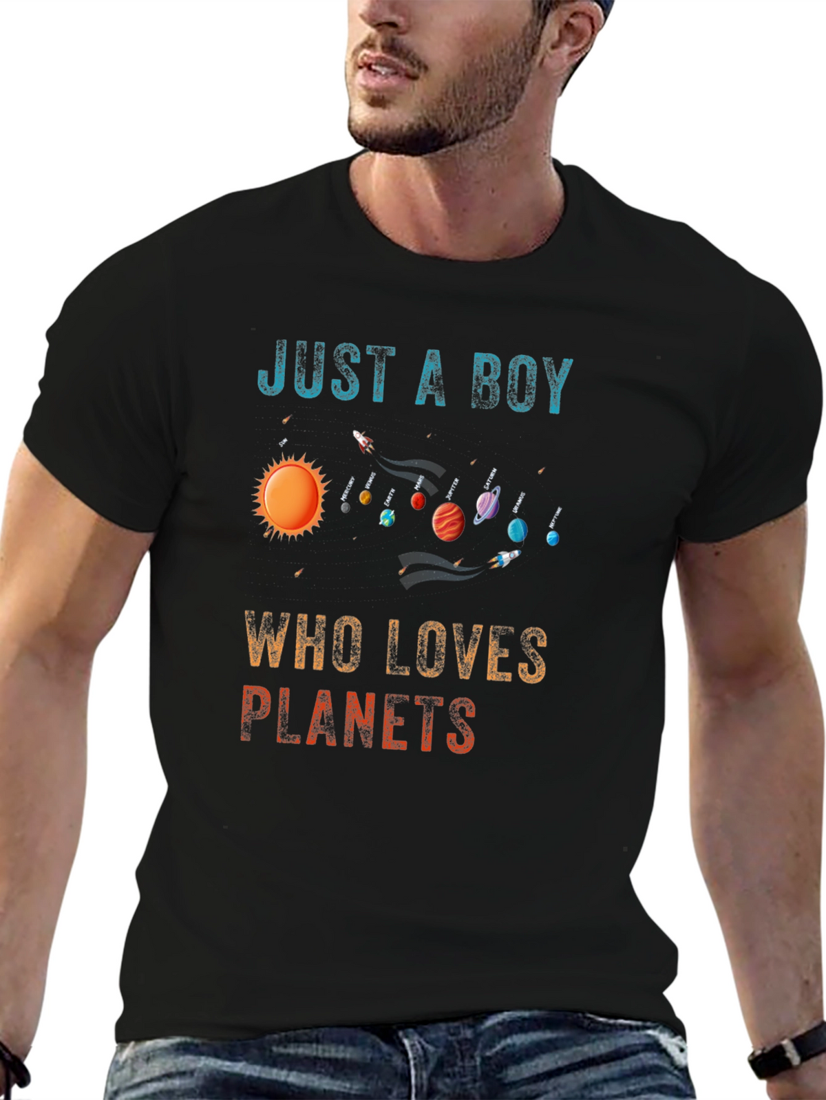 Just A Boy Who Loves Planets T-Shirt