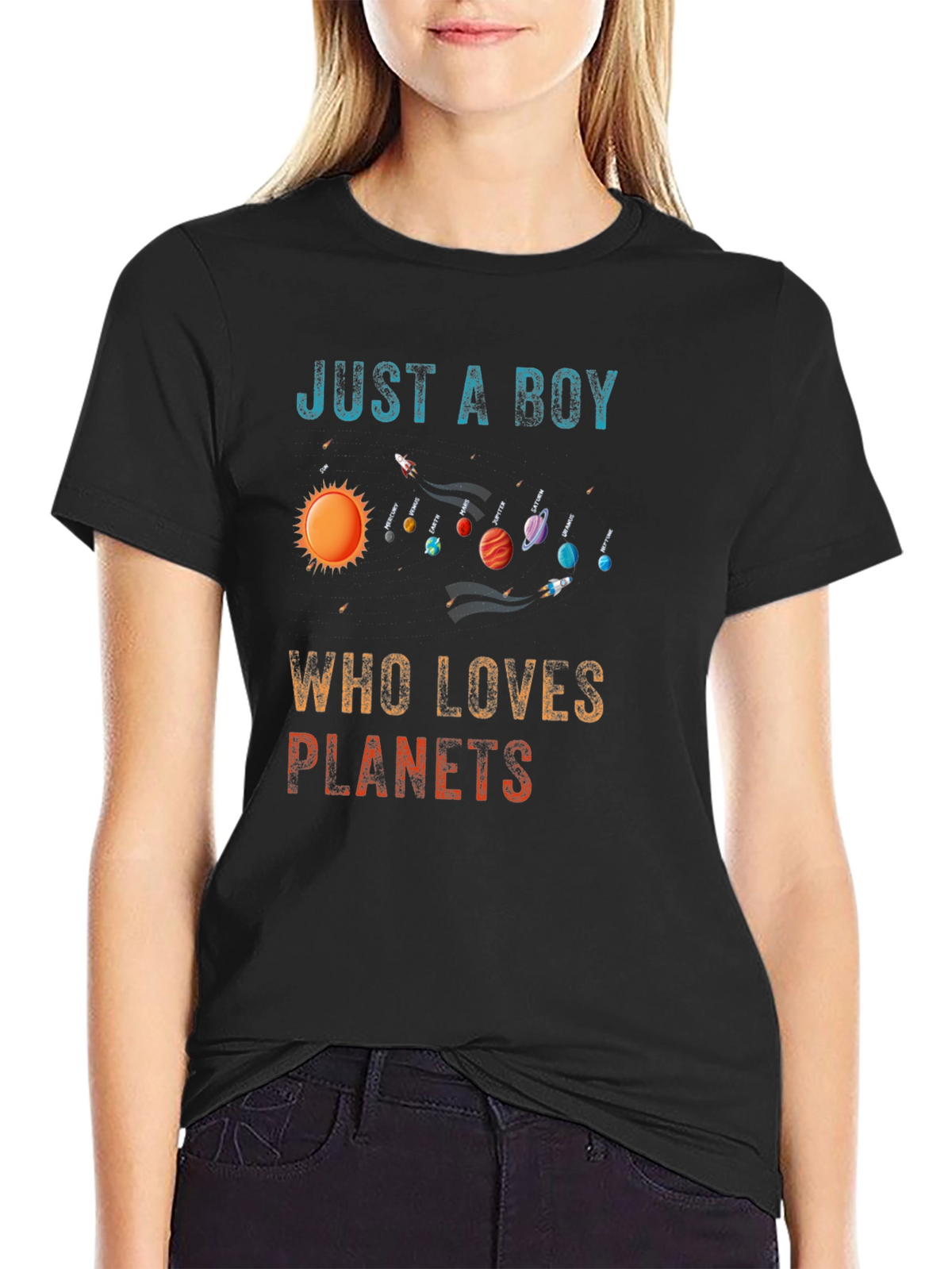 Just A Boy Who Loves Planets T-Shirt