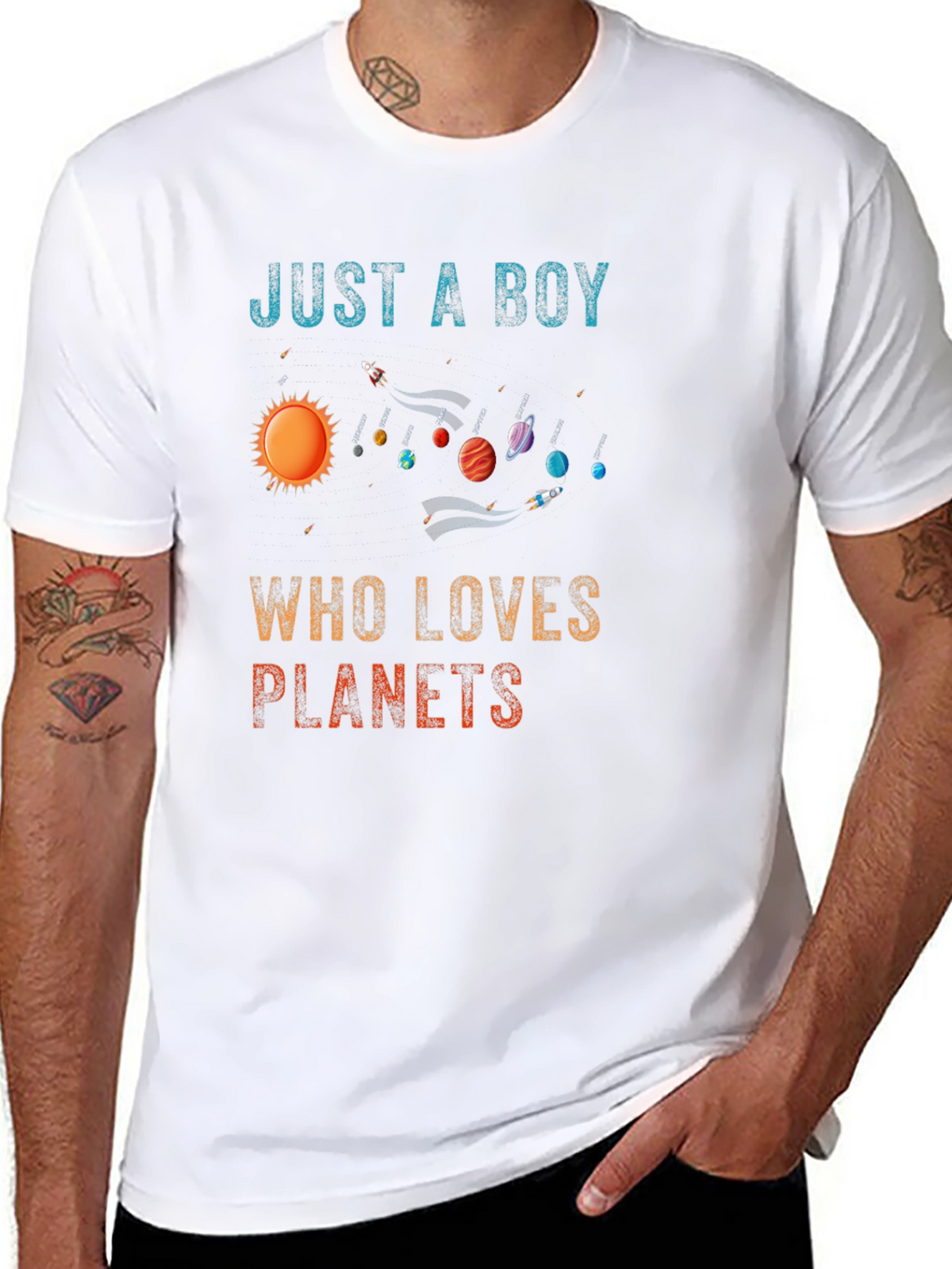 Just A Boy Who Loves Planets T-Shirt