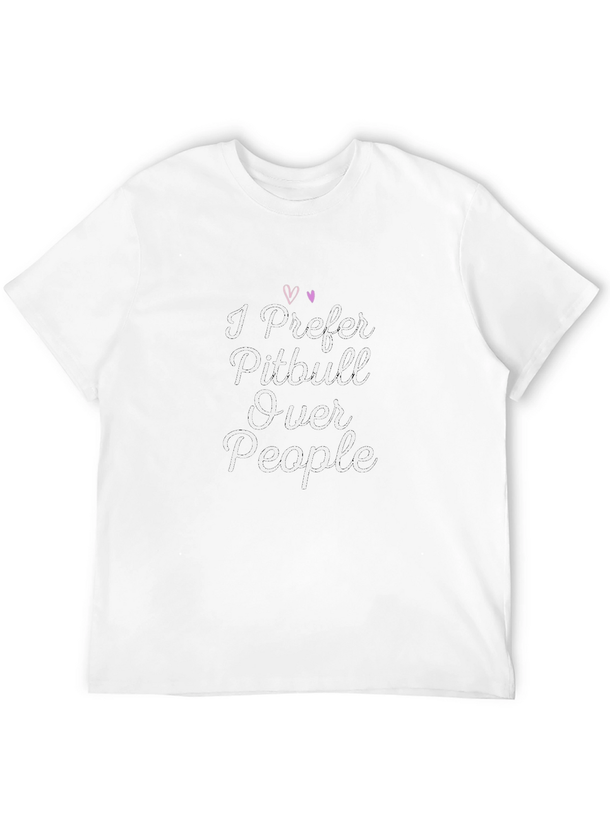 I Prefer Pitbull Over People Graphic T-Shirt