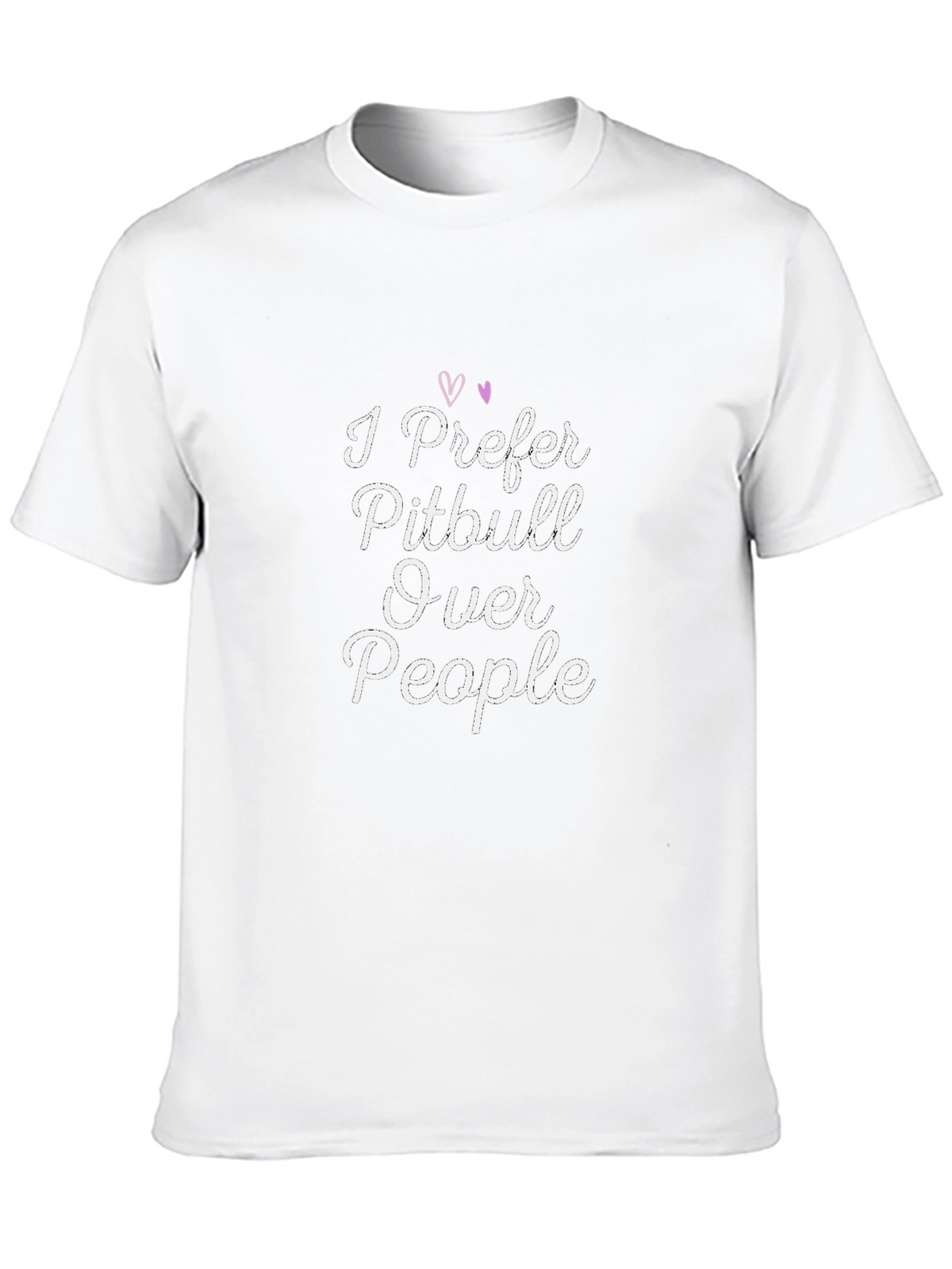 I Prefer Pitbull Over People Graphic T-Shirt