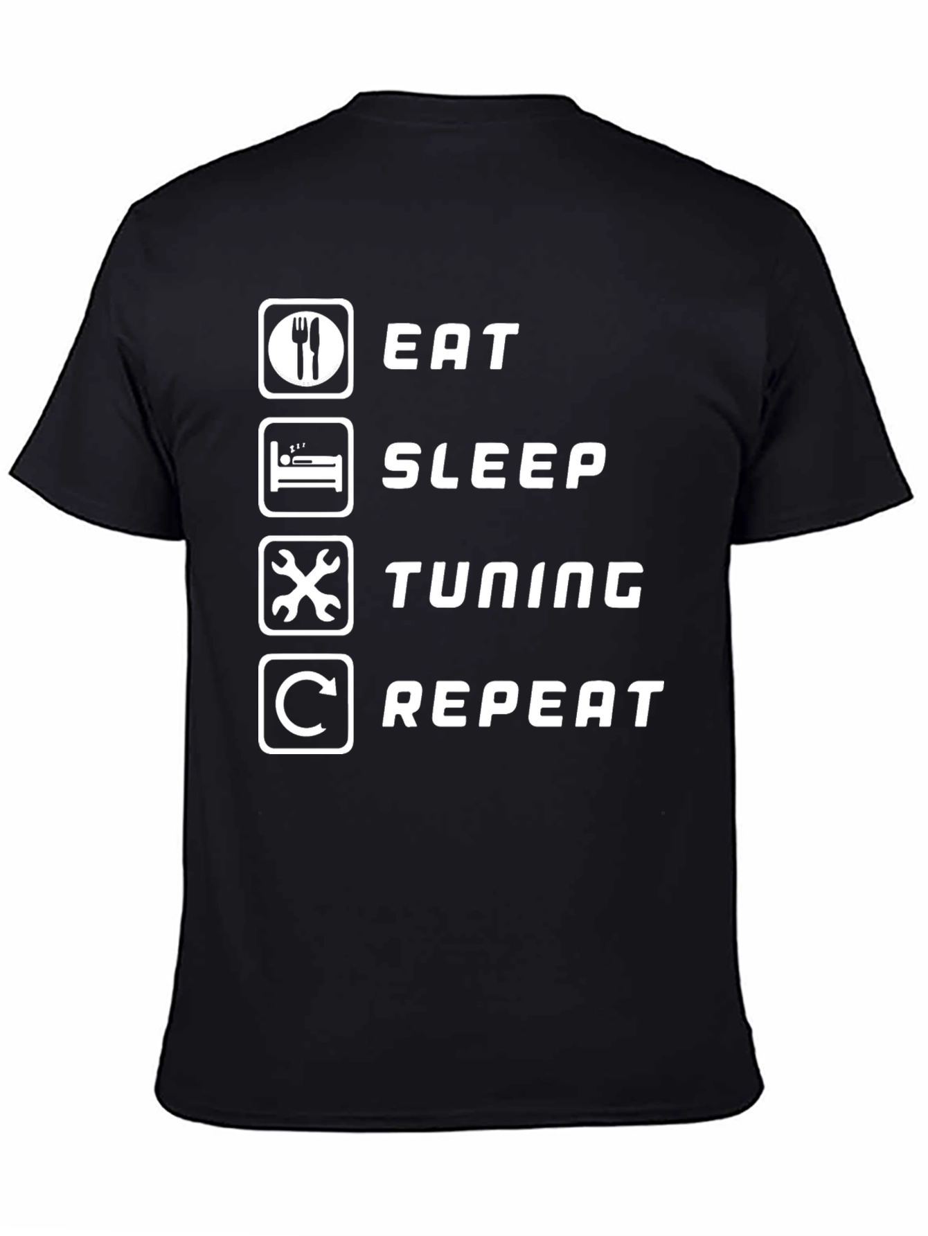 Eat Sleep Tuning Repeat Graphic Tee - Black T-Shirt