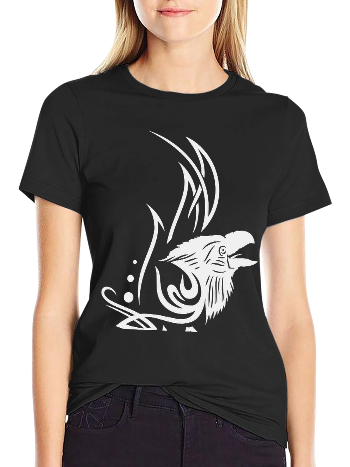 Raven Graphic Tee - Mens Black T-Shirt