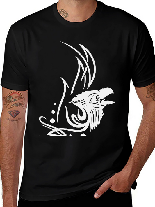 Raven Graphic Tee - Mens Black T-Shirt