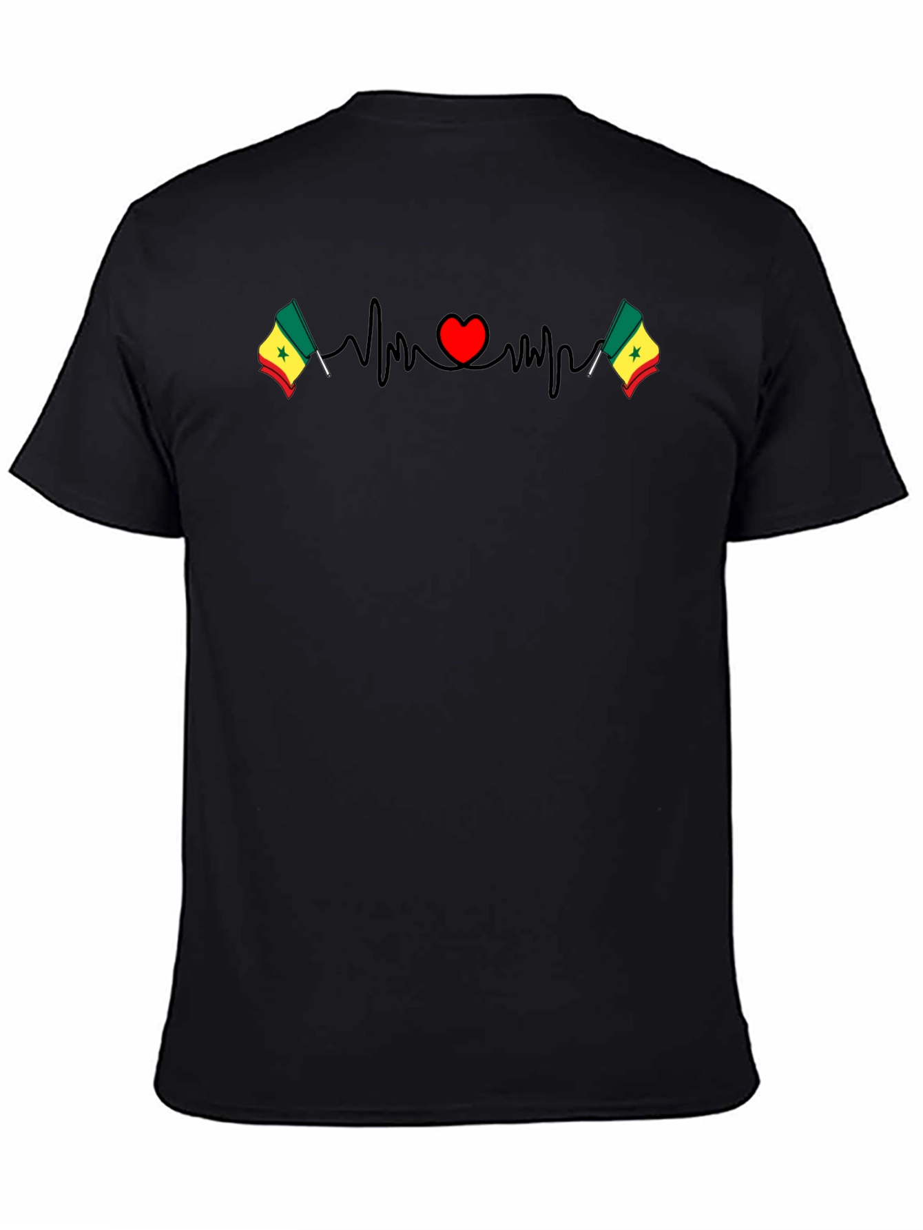 Senegal Flag Heartbeat T-Shirt