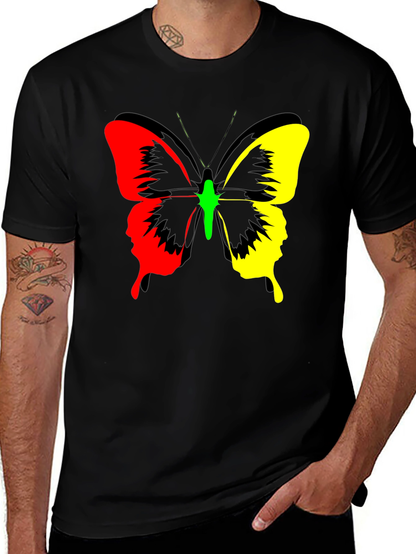 Butterfly Graphic Print Tee - Bold Fashion