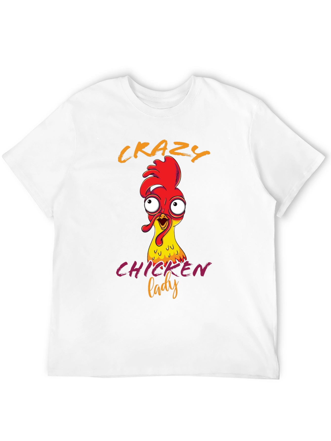 Crazy Chicken Lady Graphic T-Shirt