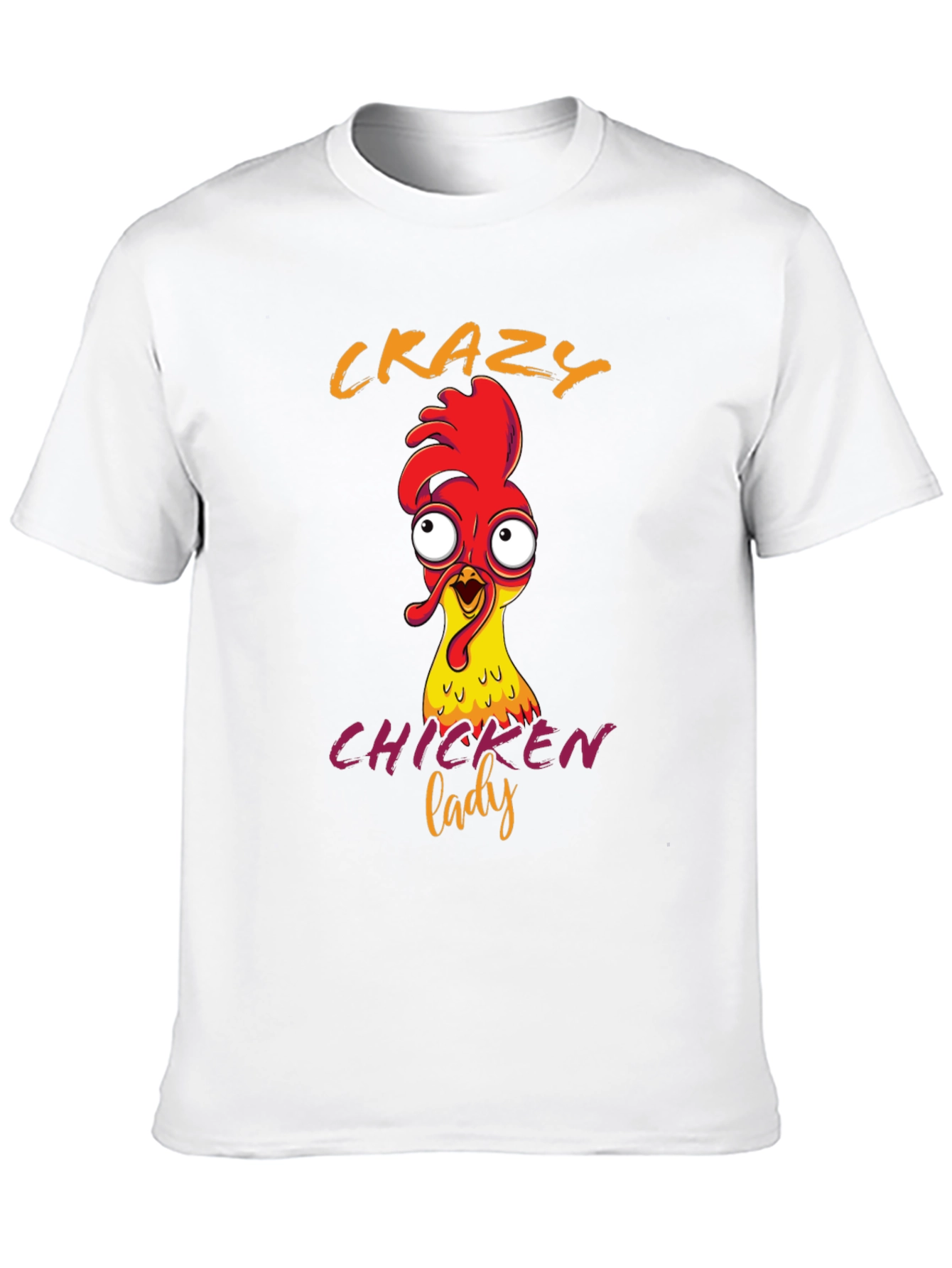 Crazy Chicken Lady Graphic T-Shirt