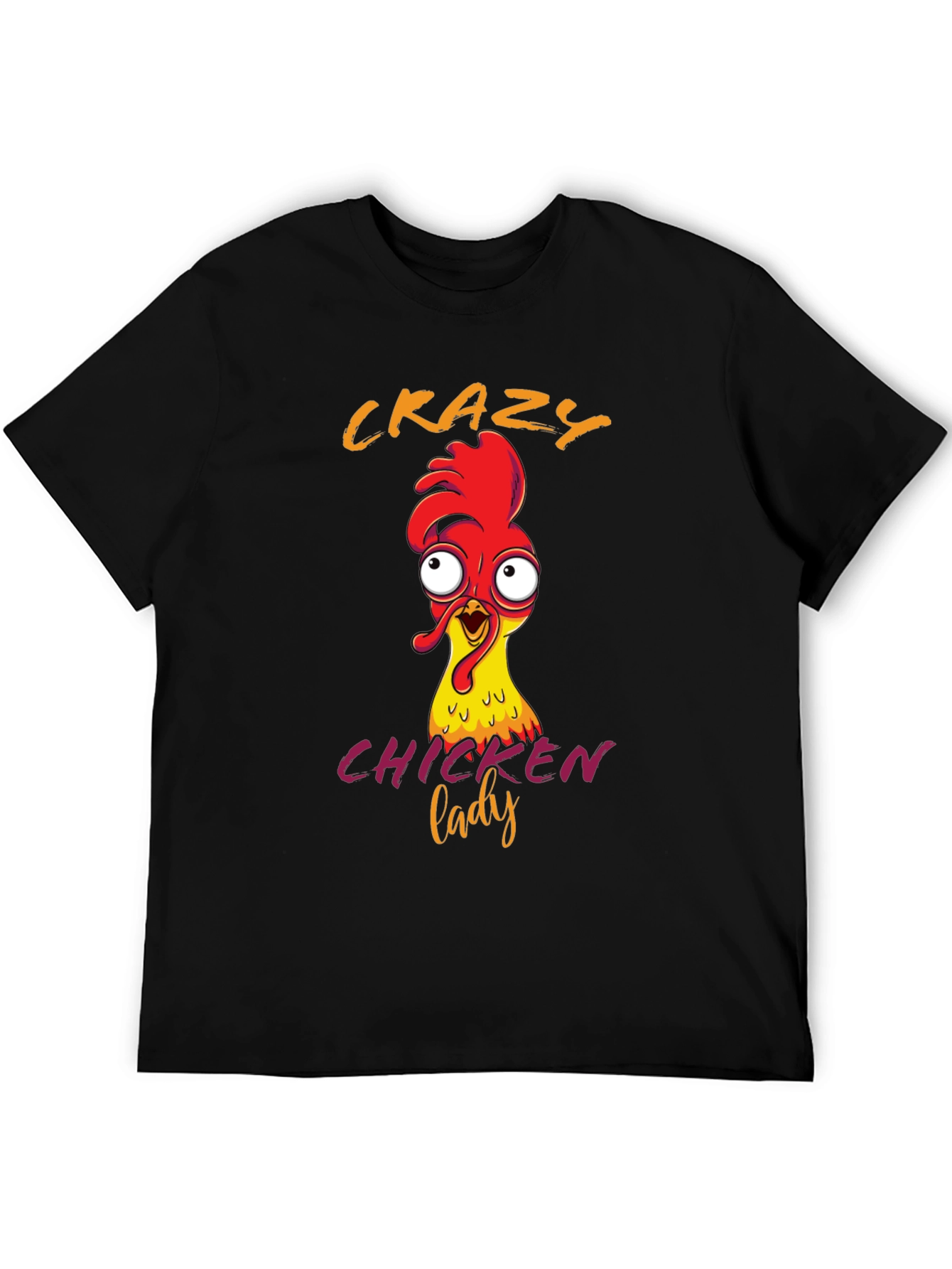 Crazy Chicken Lady Graphic T-Shirt