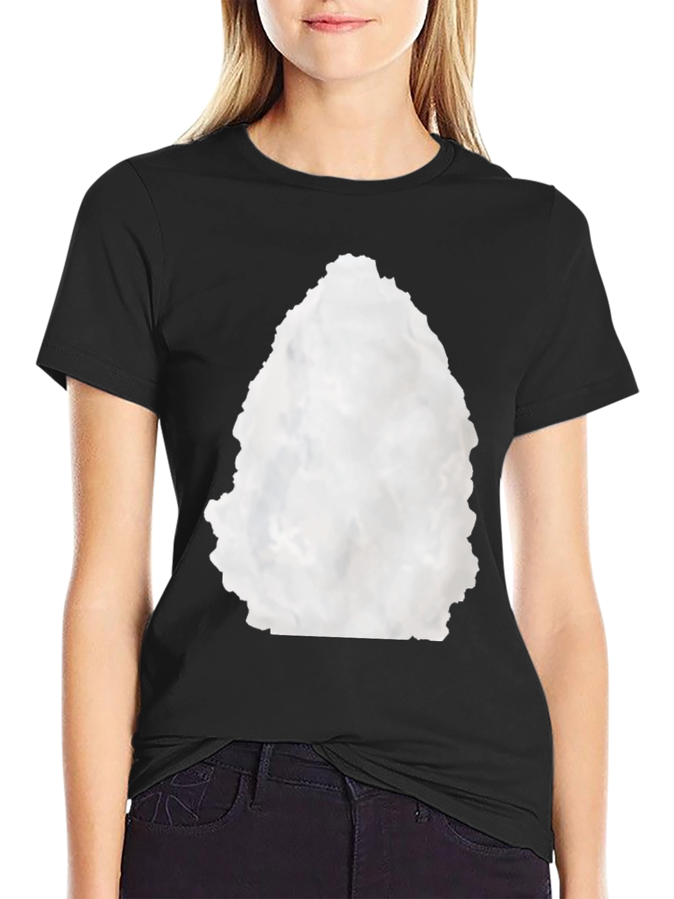 Abstract Graphic Black Crewneck T-Shirt