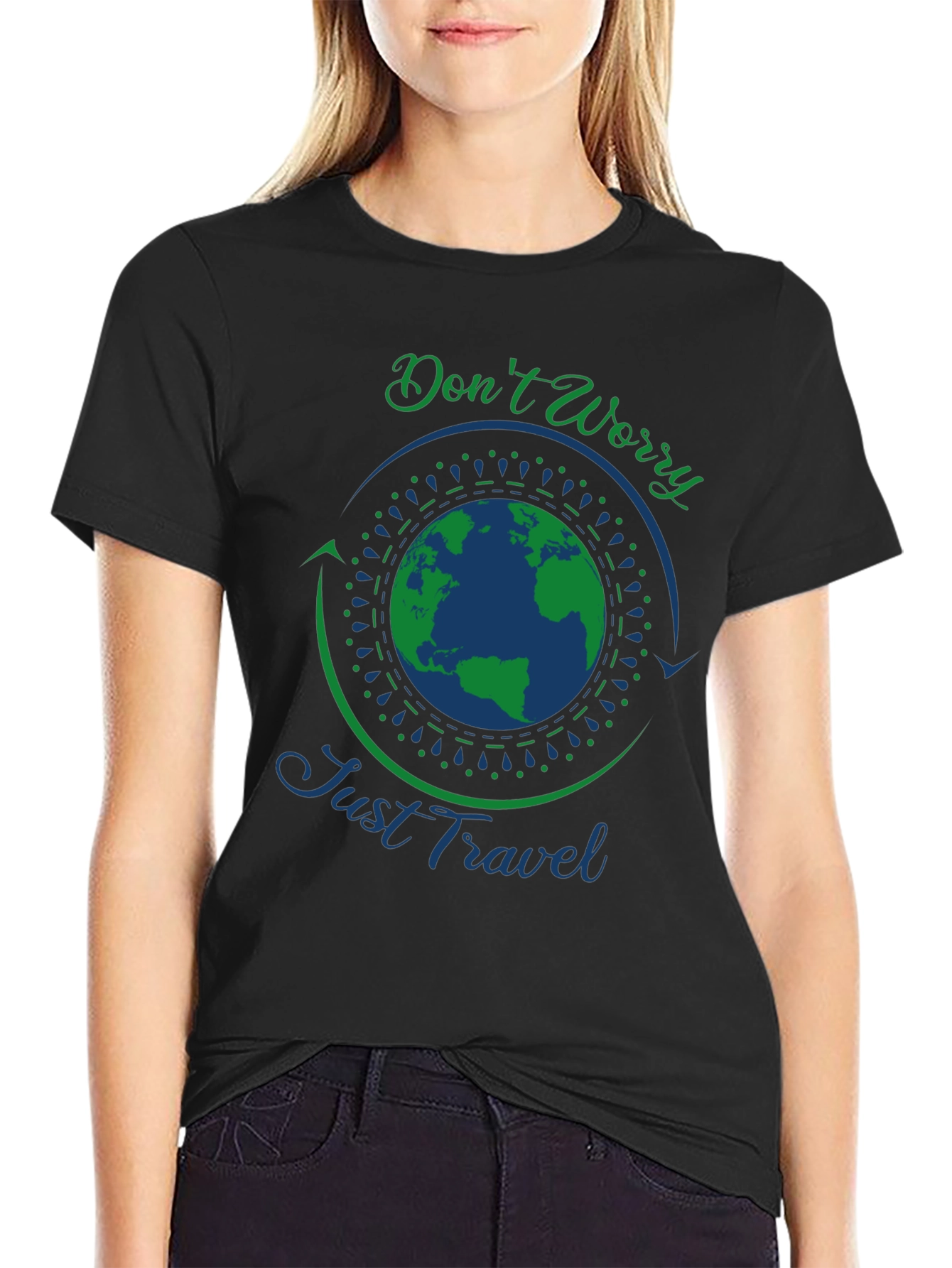 Dont Worry Just Travel Graphic T-Shirt