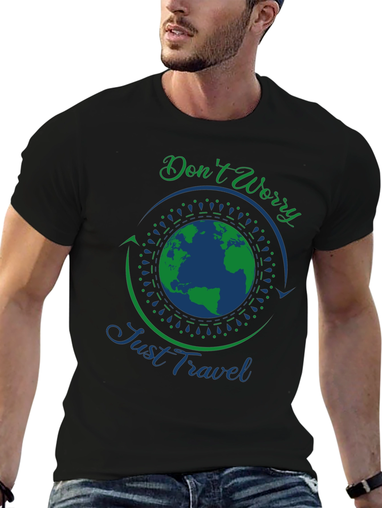 Dont Worry Just Travel Graphic T-Shirt