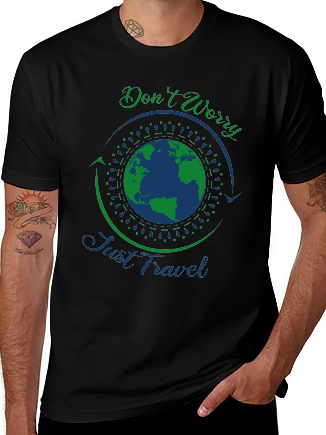 Dont Worry Just Travel Graphic T-Shirt