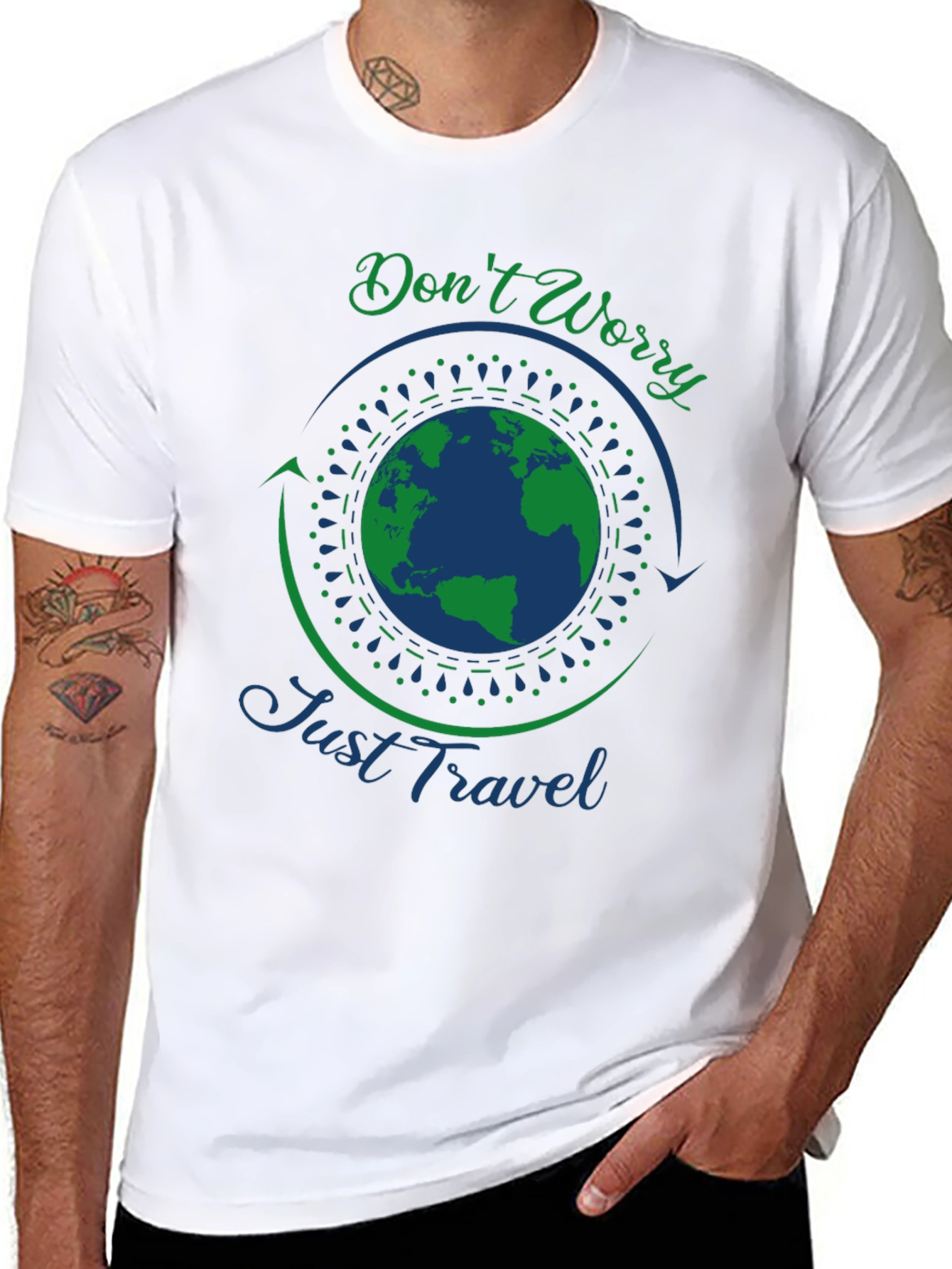 Dont Worry Just Travel Graphic T-Shirt