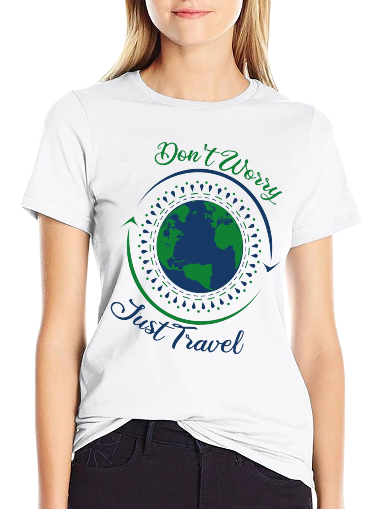 Dont Worry Just Travel Graphic T-Shirt
