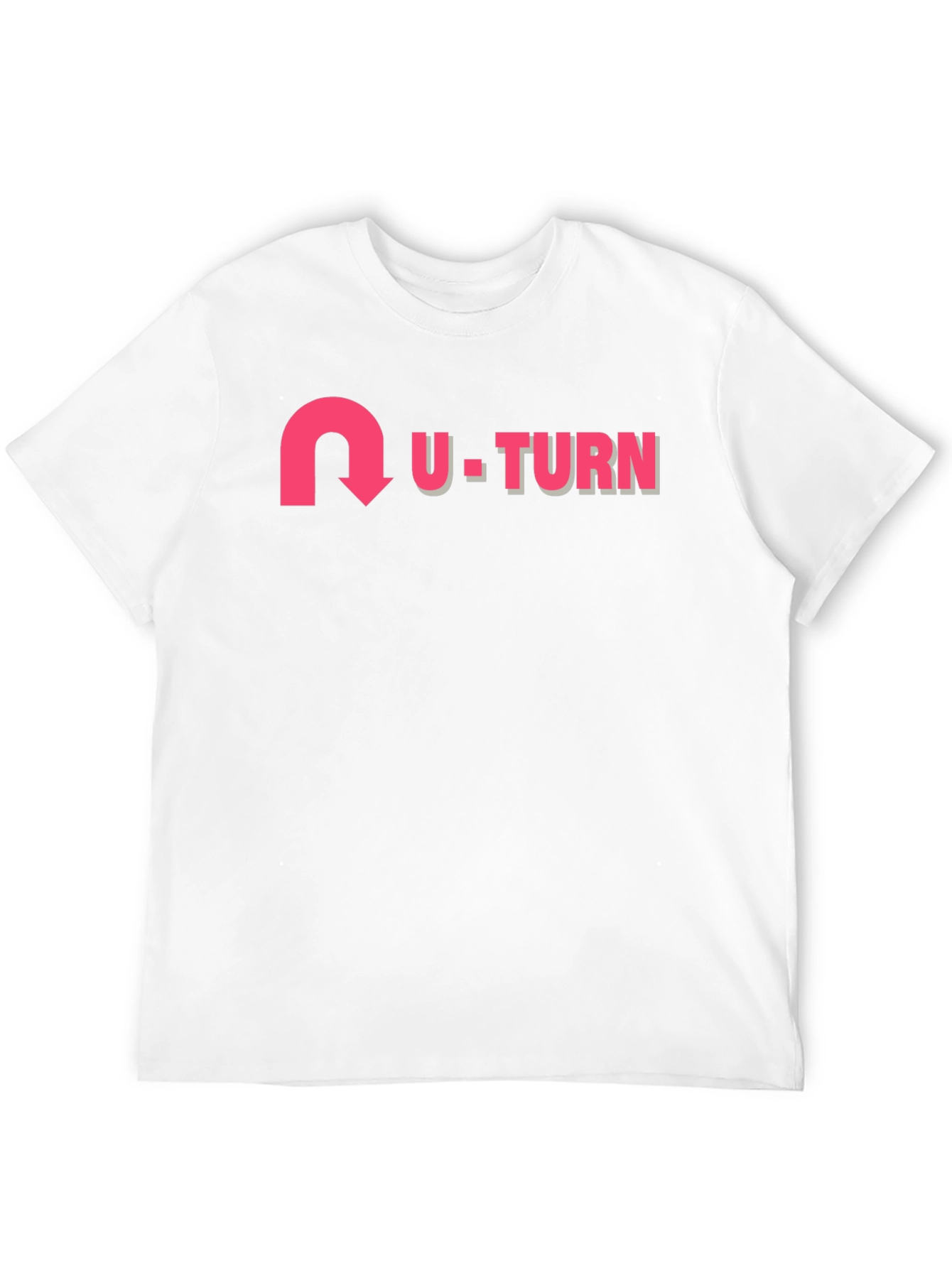 U-Turn Graphic Print Black T-Shirt