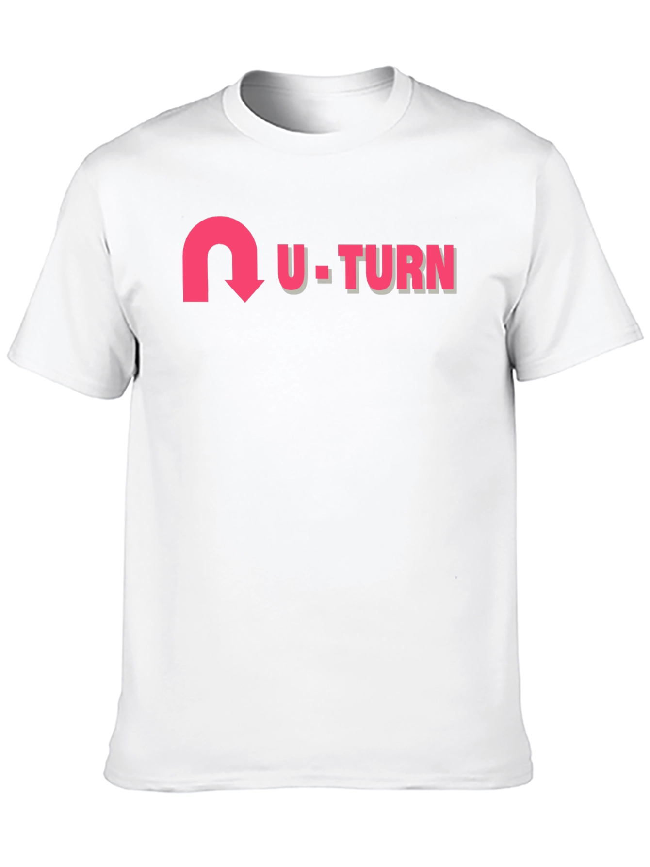U-Turn Graphic Print Black T-Shirt