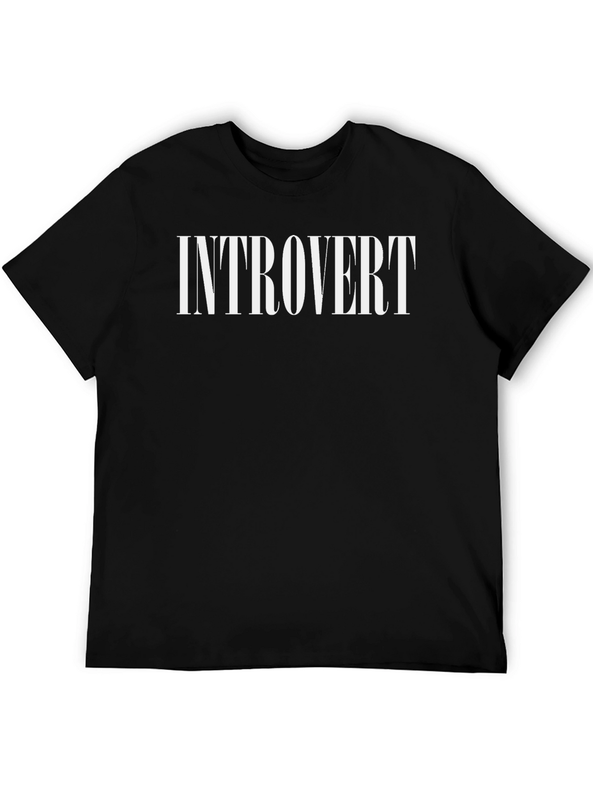 Introvert Graphic Tee - Black Cotton Comfort