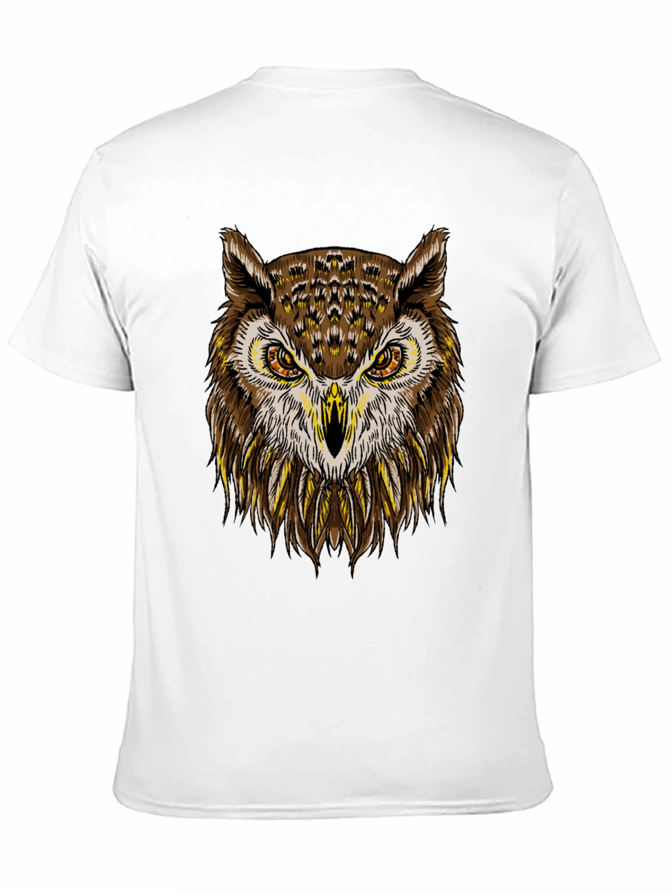 Cool Owl Graphic Print Crew Neck T-Shirt