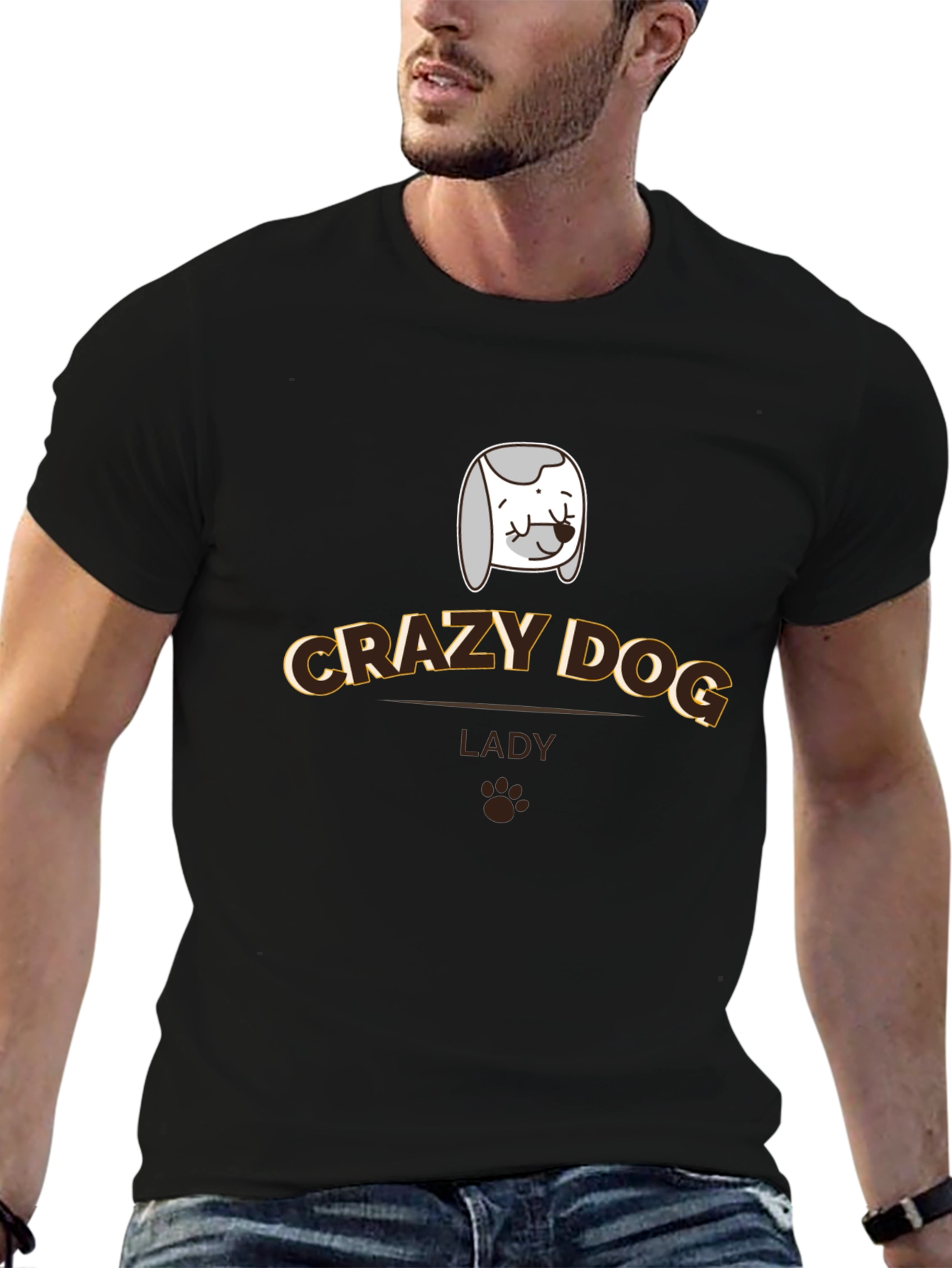 Crazy Dog Lady T-Shirt - Novelty Pet Lover Tee