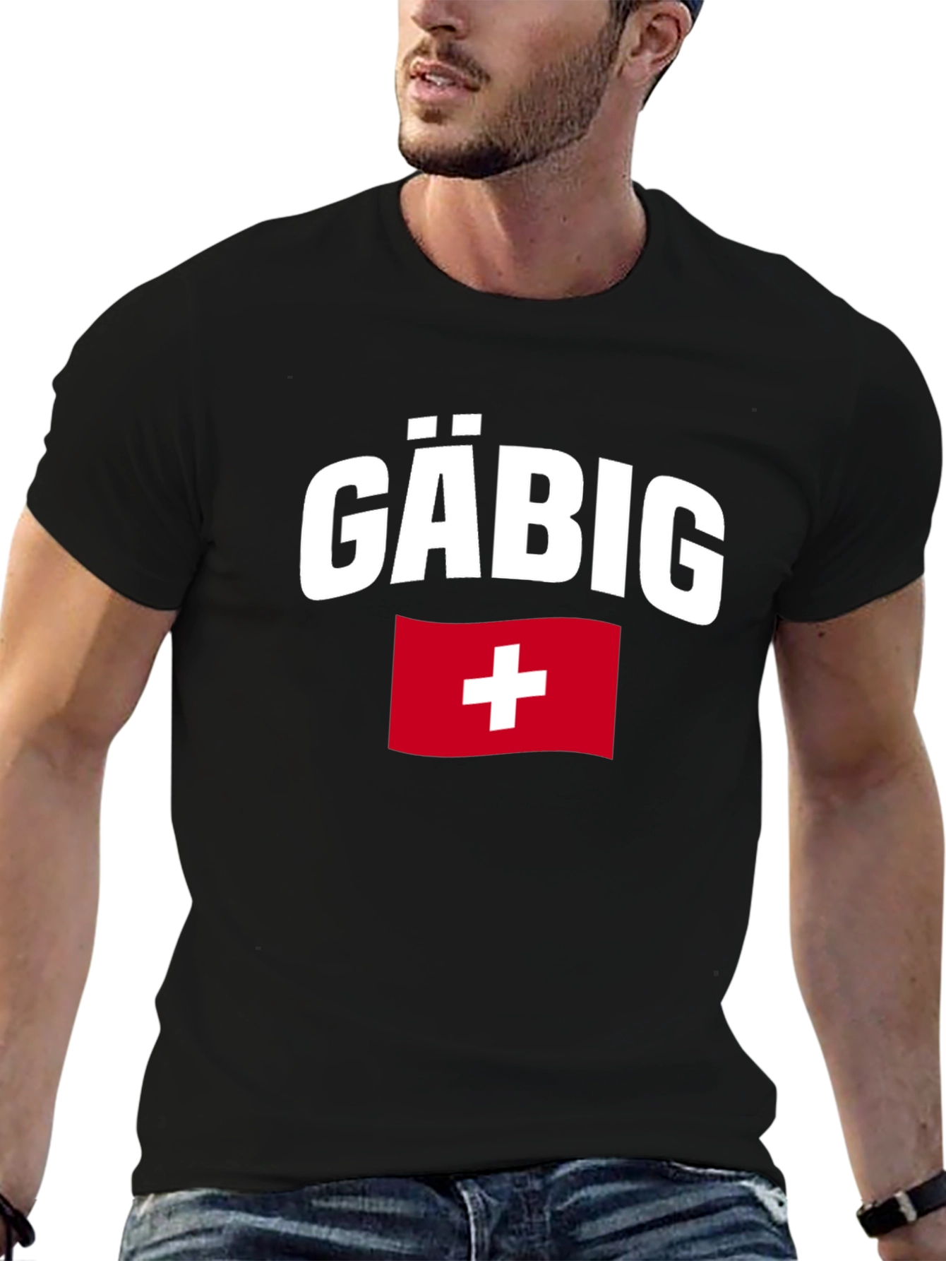 Gäbig Swiss Pride T-Shirt - Black Casual Wear