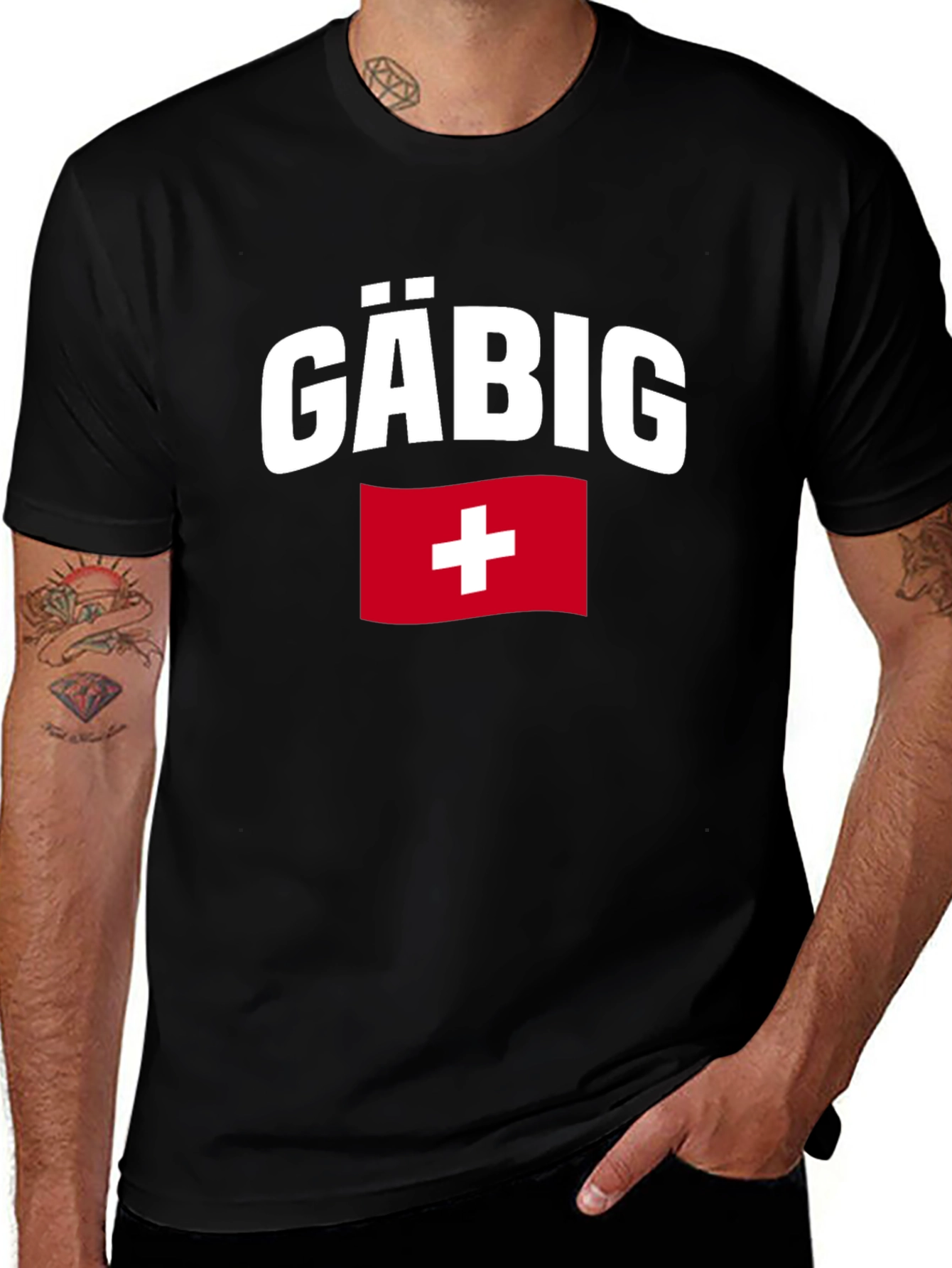 Gäbig Swiss Pride T-Shirt - Black Casual Wear