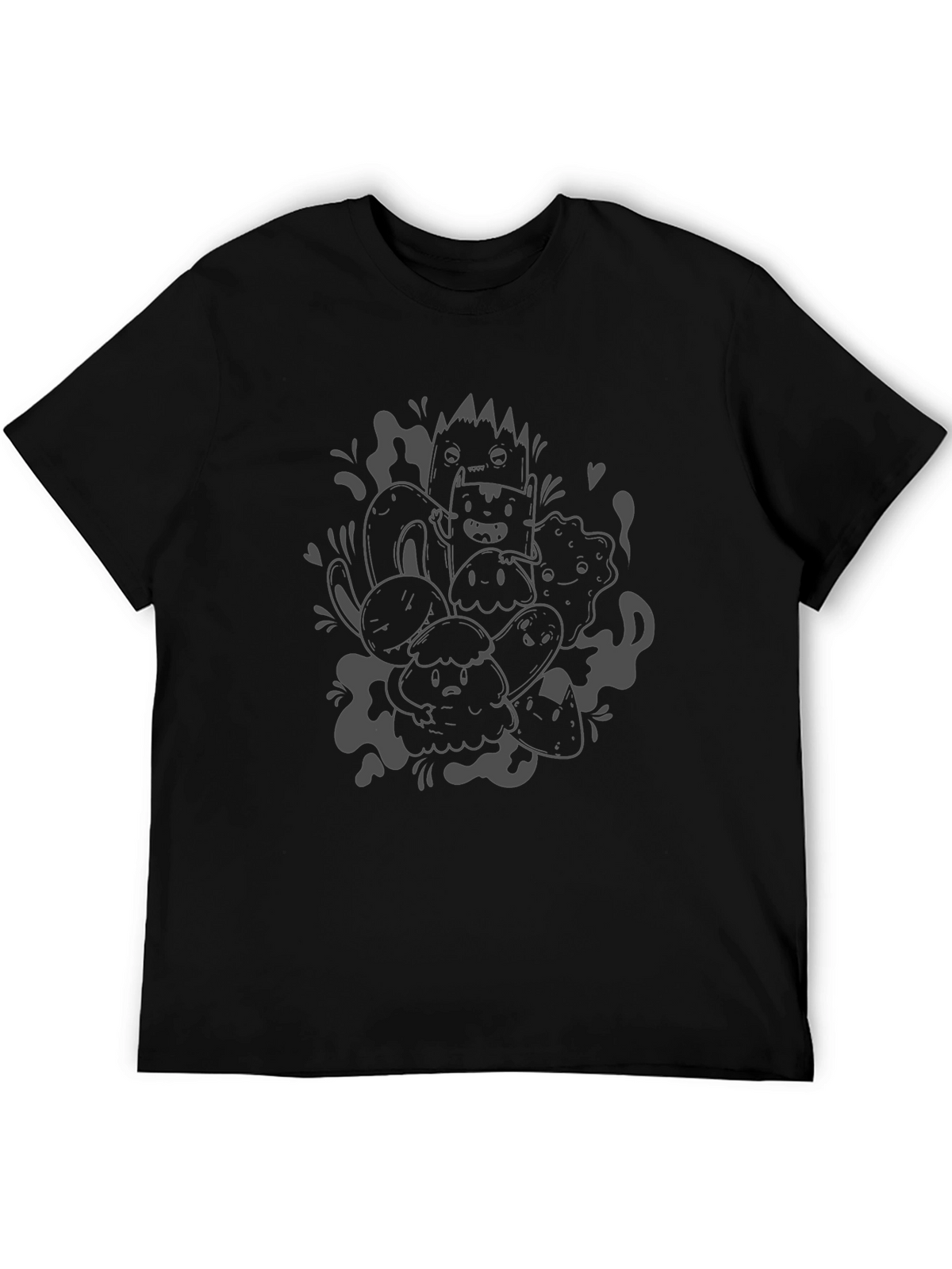 Fun Doodle Art Black T-Shirt
