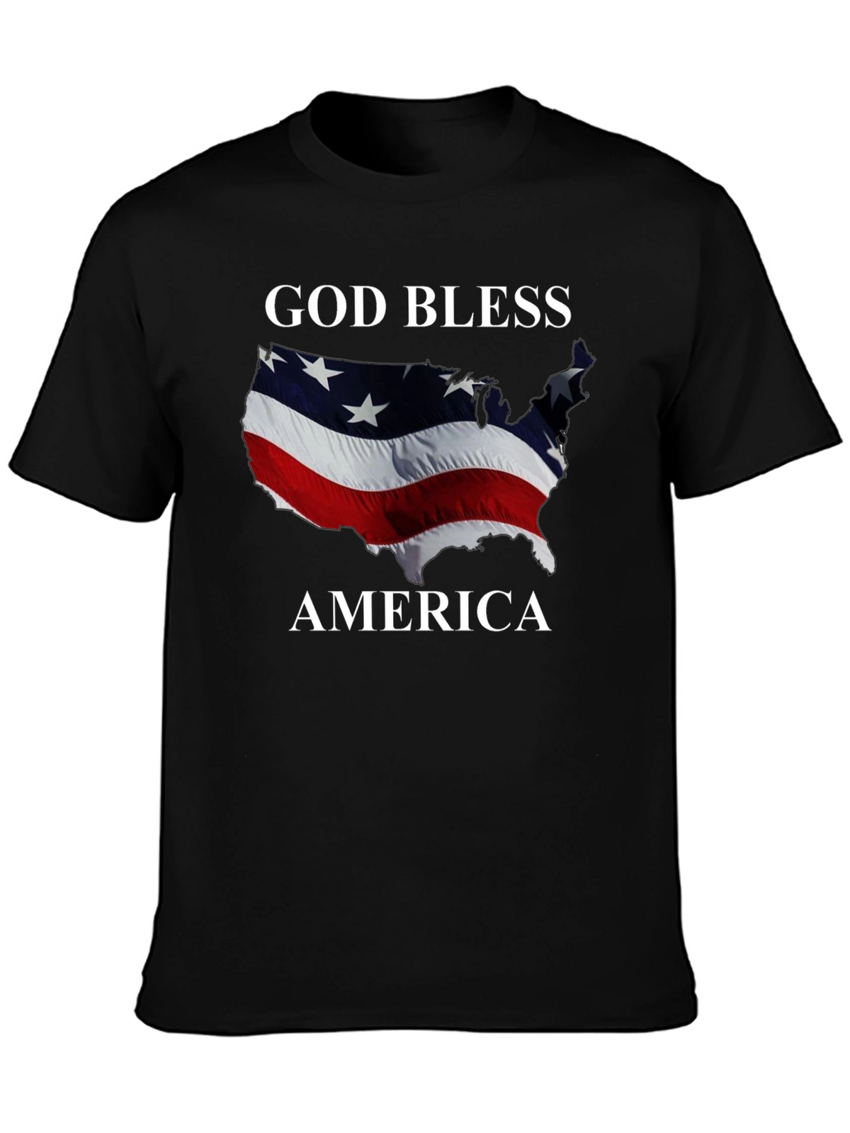 God Bless America Patriotic Graphic T-Shirt