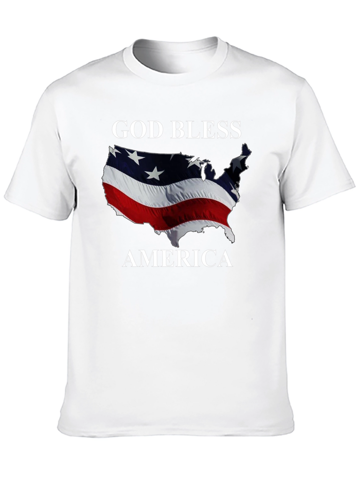 God Bless America Patriotic Graphic T-Shirt