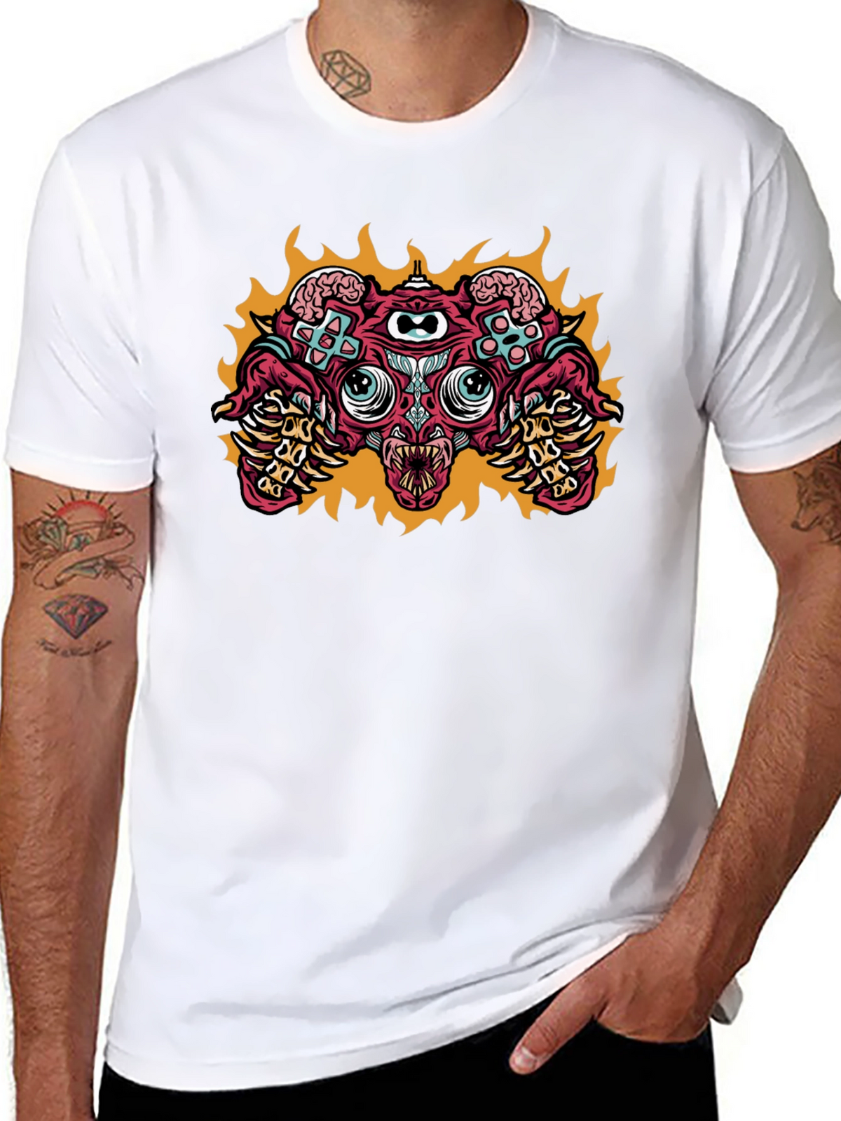 Gaming Controller Monster Graphic T-Shirt