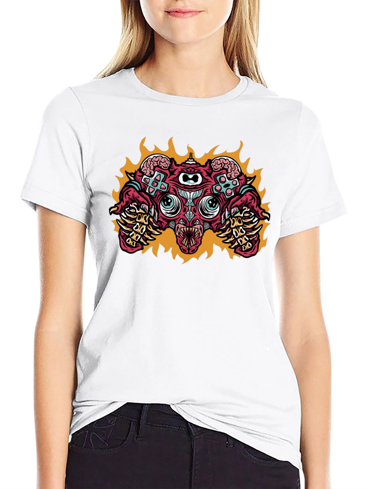 Gaming Controller Monster Graphic T-Shirt