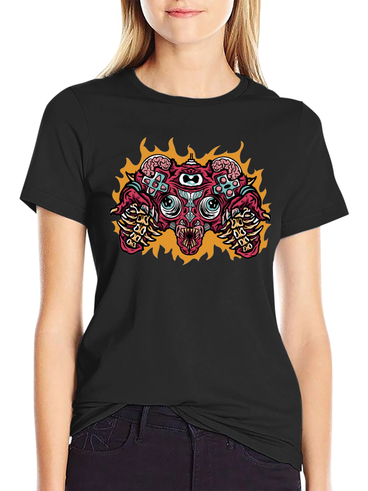 Gaming Controller Monster Graphic T-Shirt