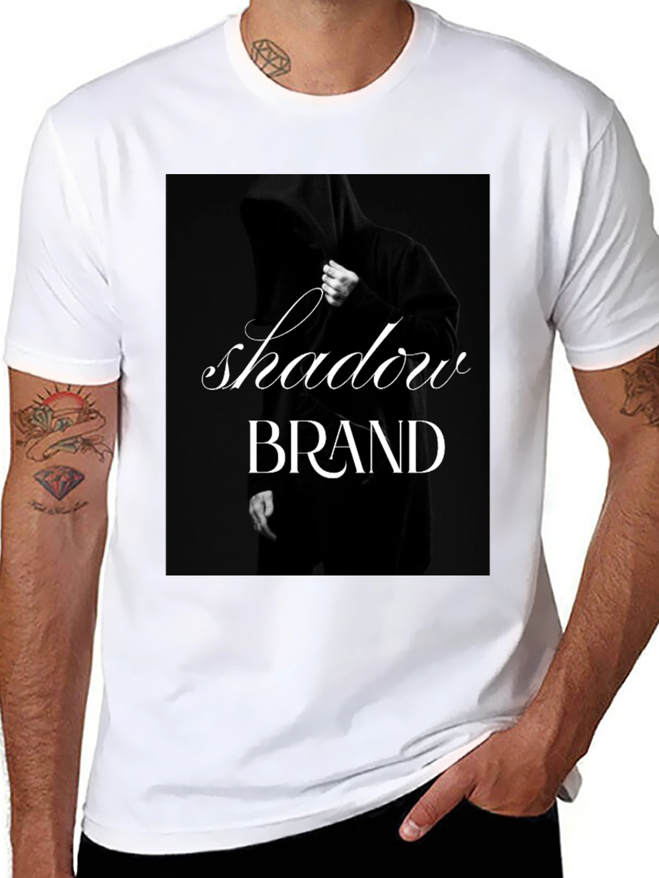 Shadow Brand Black Graphic T-Shirt