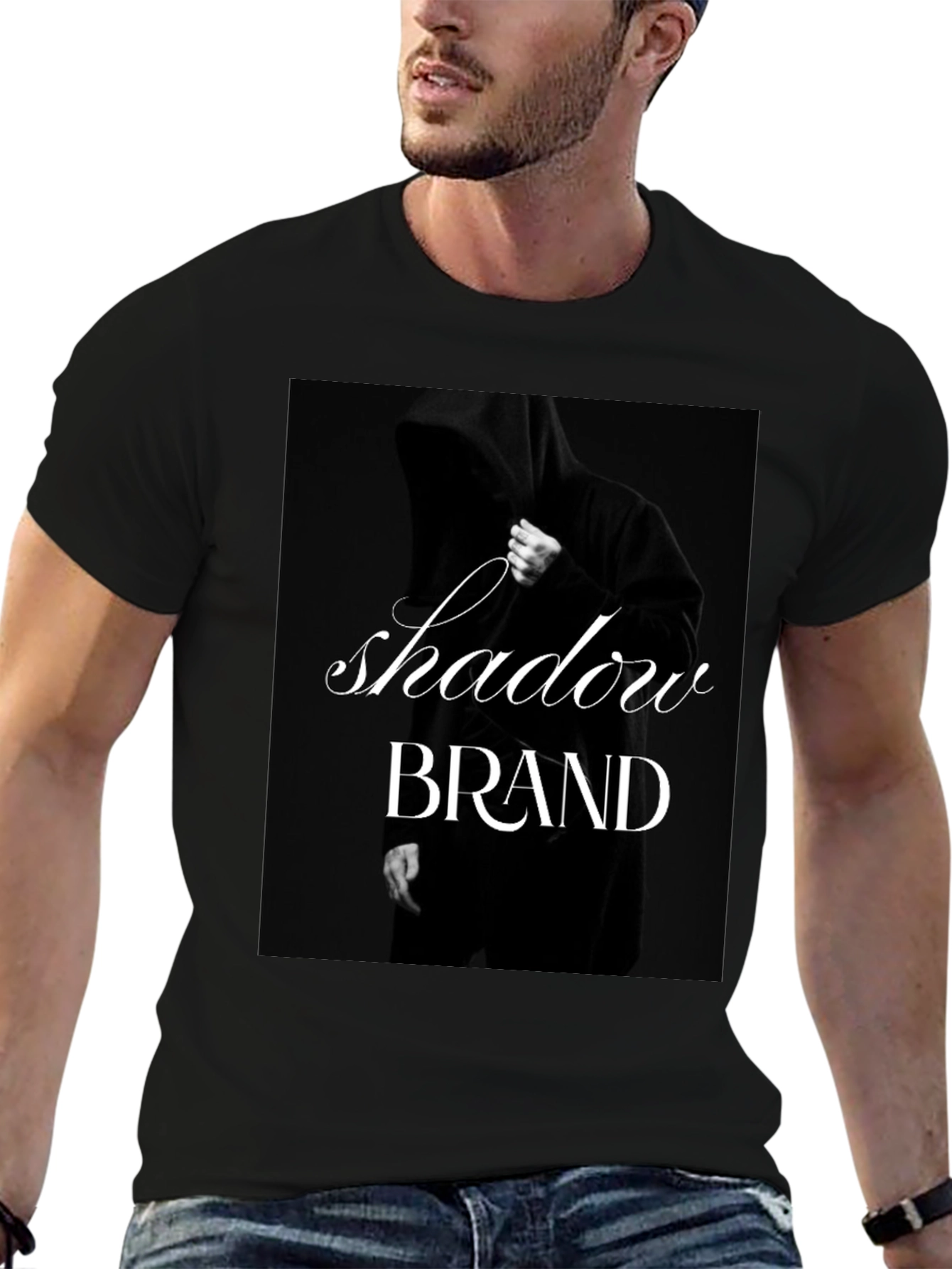 Shadow Brand Black Graphic T-Shirt