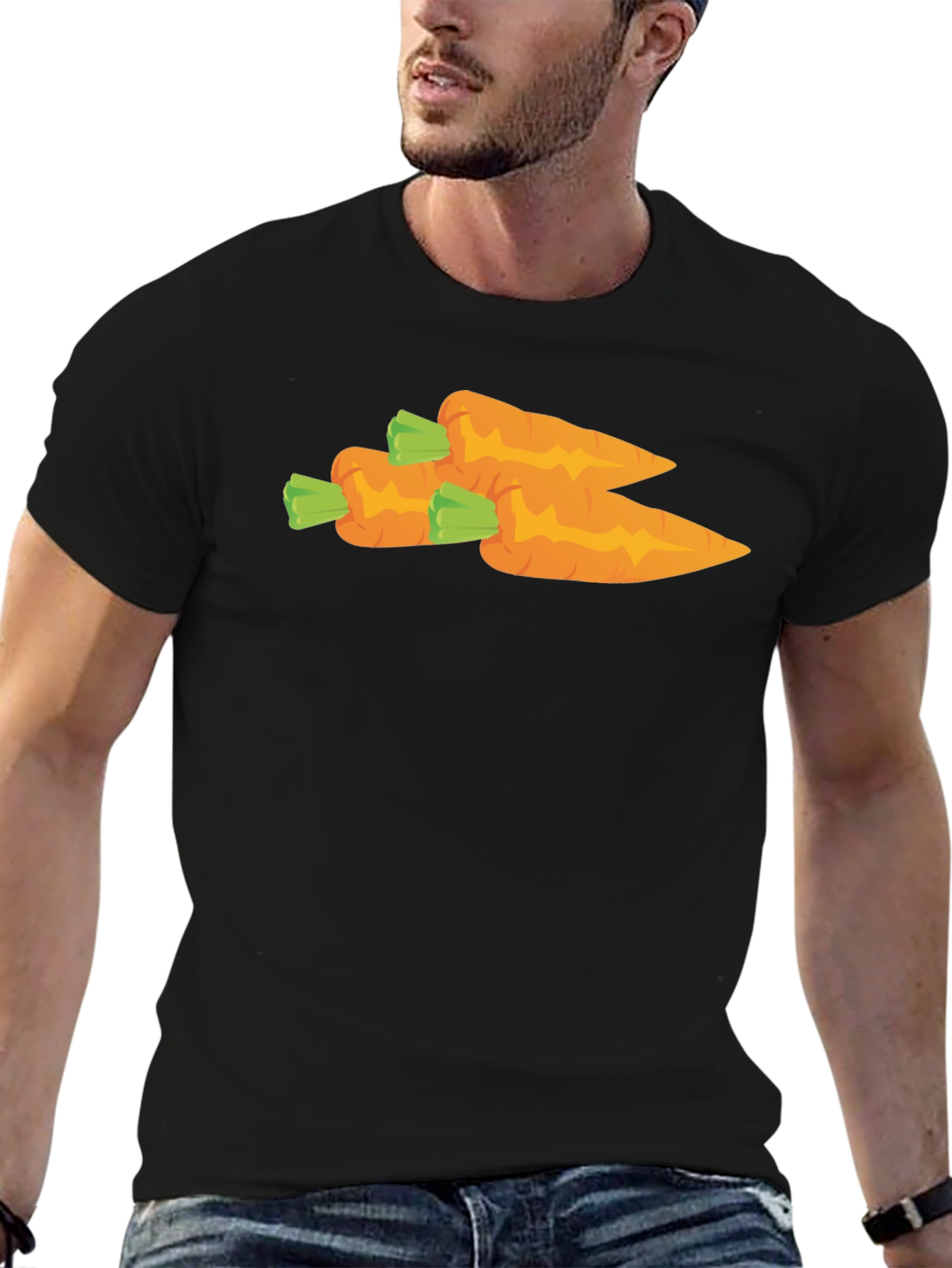 Carrot Graphic T-Shirt - Unisex Black Tee
