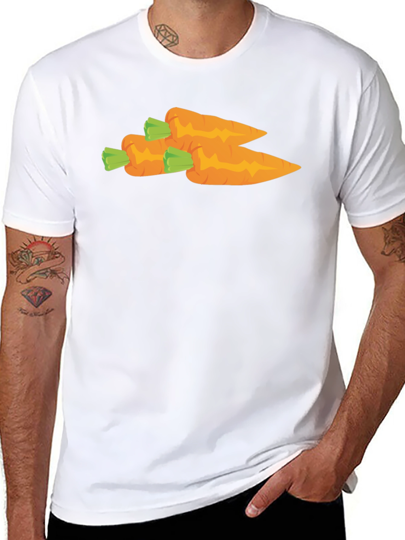 Carrot Graphic T-Shirt - Unisex Black Tee
