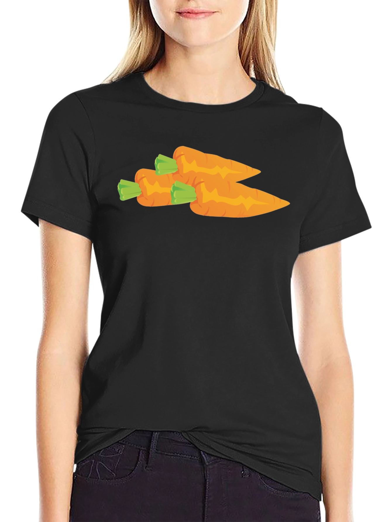 Carrot Graphic T-Shirt - Unisex Black Tee