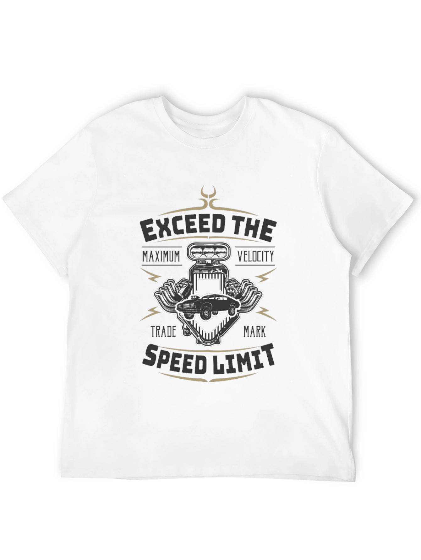 Exceed Speed Limit Black Graphic Tee