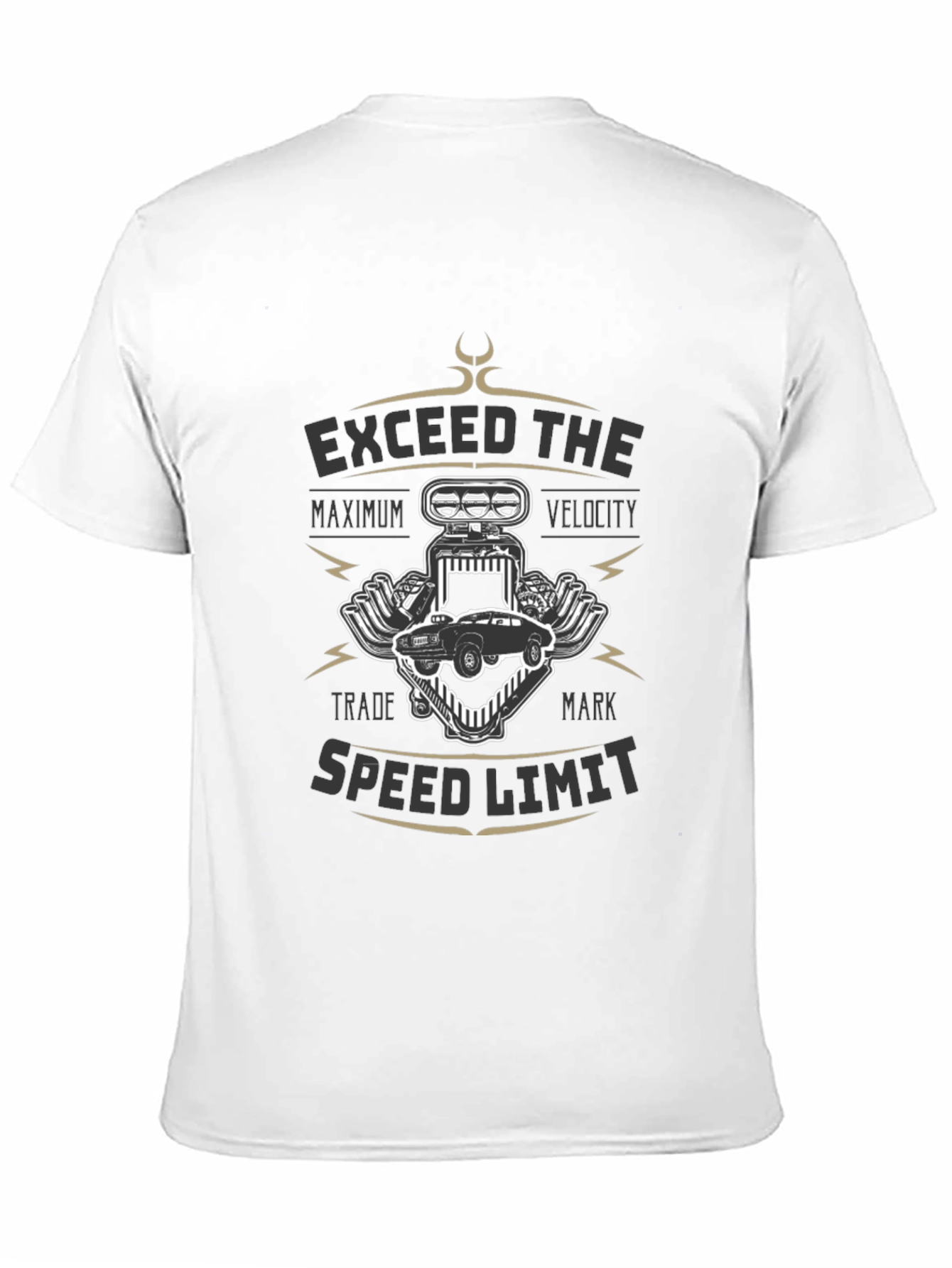 Exceed Speed Limit Black Graphic Tee