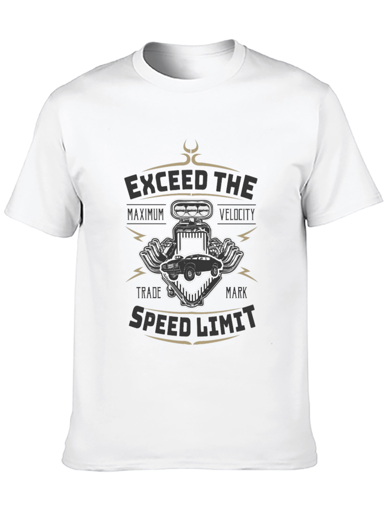 Exceed Speed Limit Black Graphic Tee