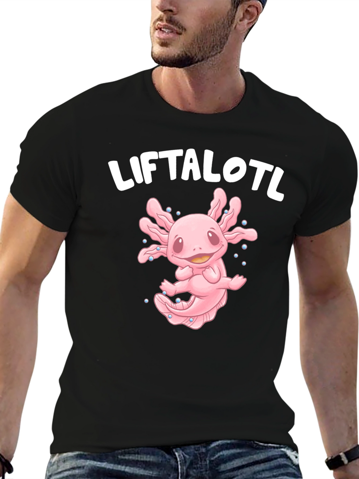 Liftalotl T-Shirt - Axolotl Lifting Design