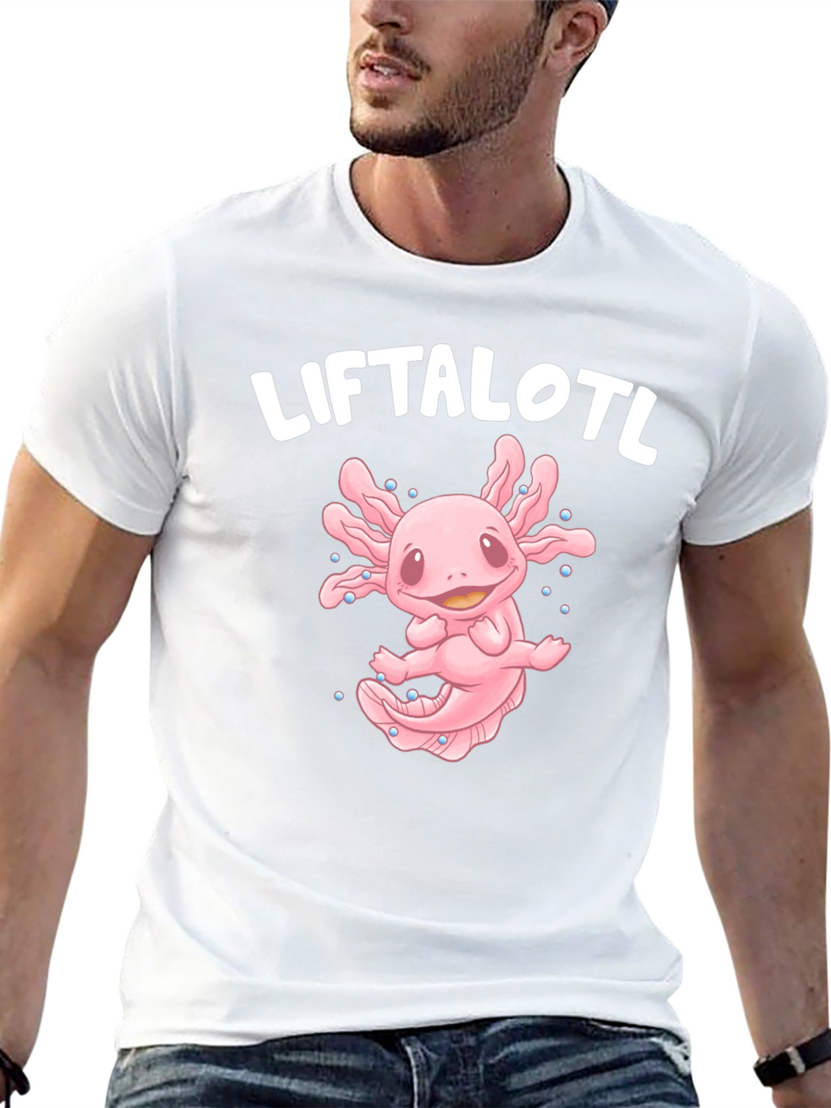 Liftalotl T-Shirt - Axolotl Lifting Design
