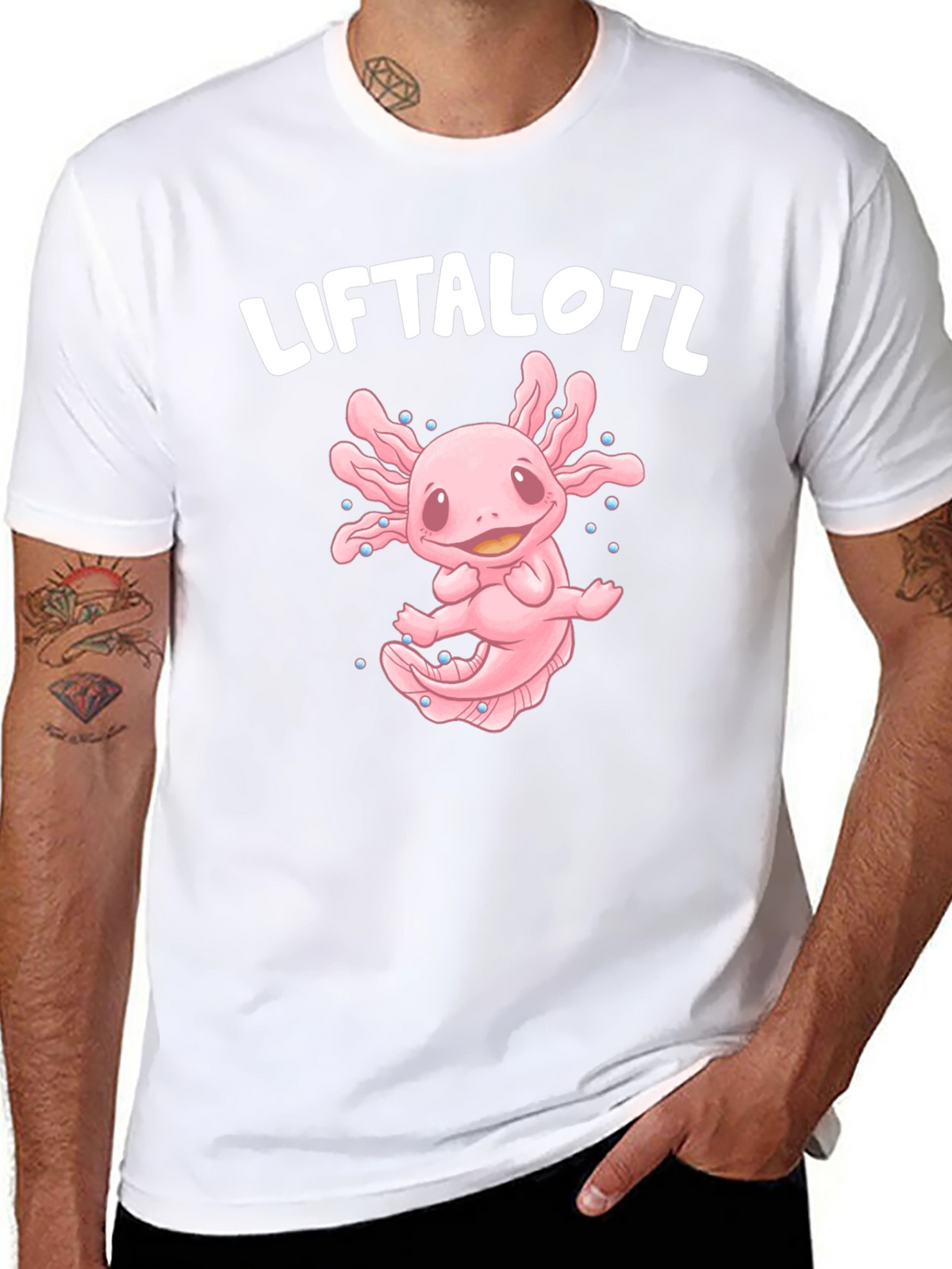 Liftalotl T-Shirt - Axolotl Lifting Design