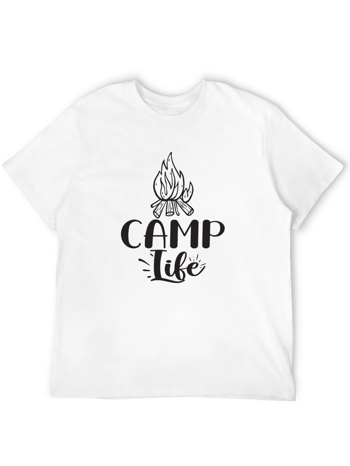 Camp Life Black Graphic Tee