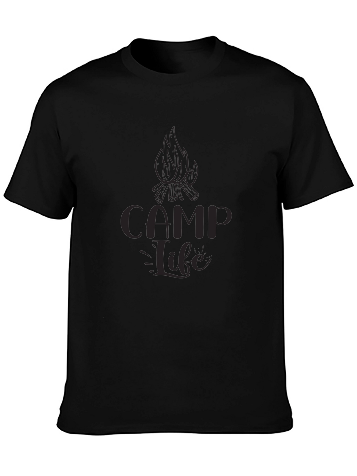 Camp Life Black Graphic Tee