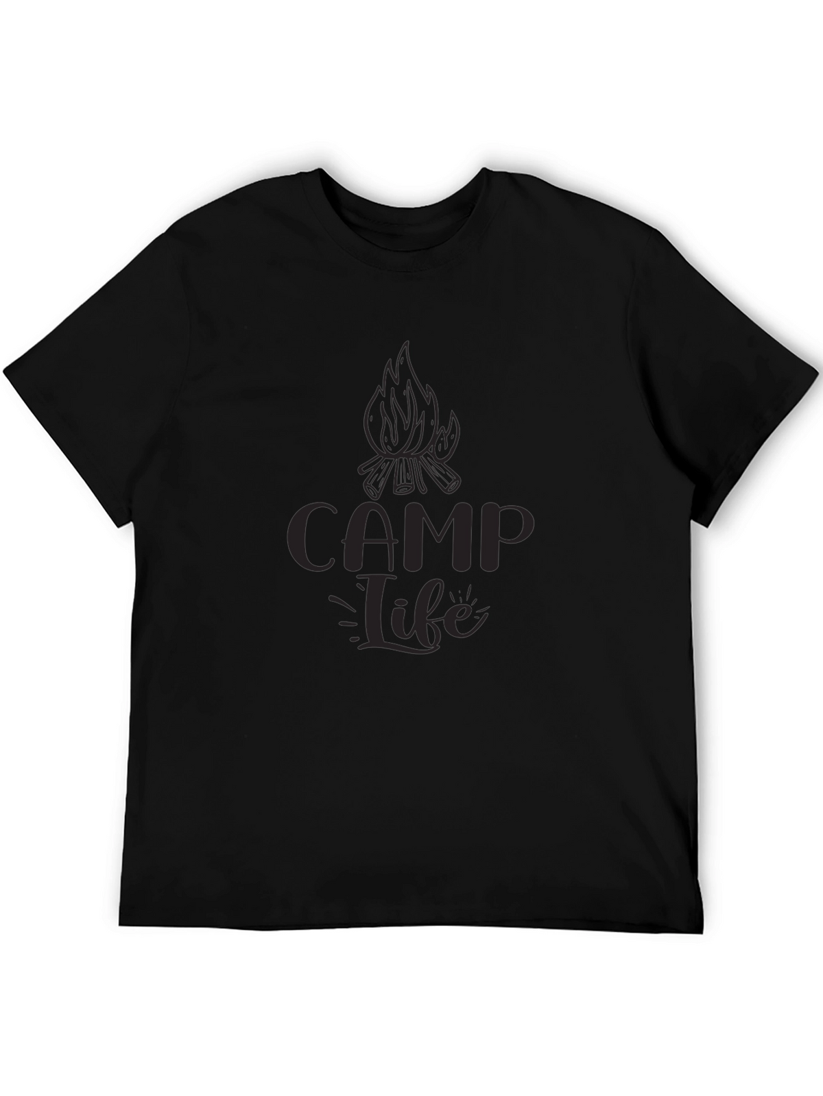 Camp Life Black Graphic Tee