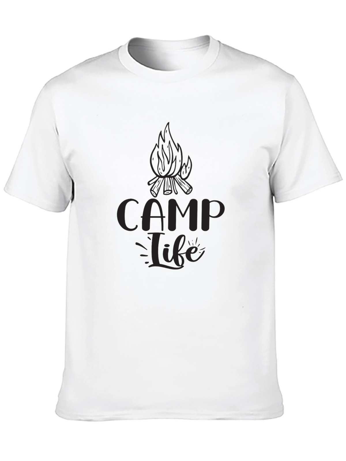 Camp Life Black Graphic Tee