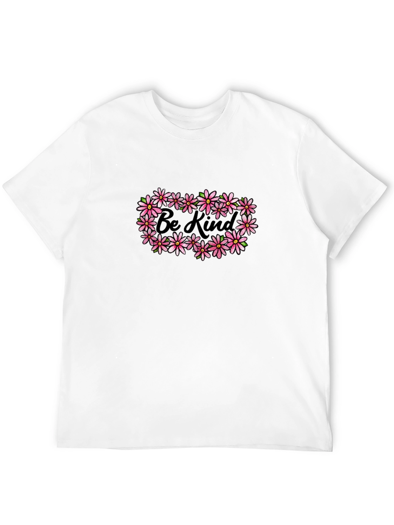 Be Kind Floral Graphic Black T-Shirt