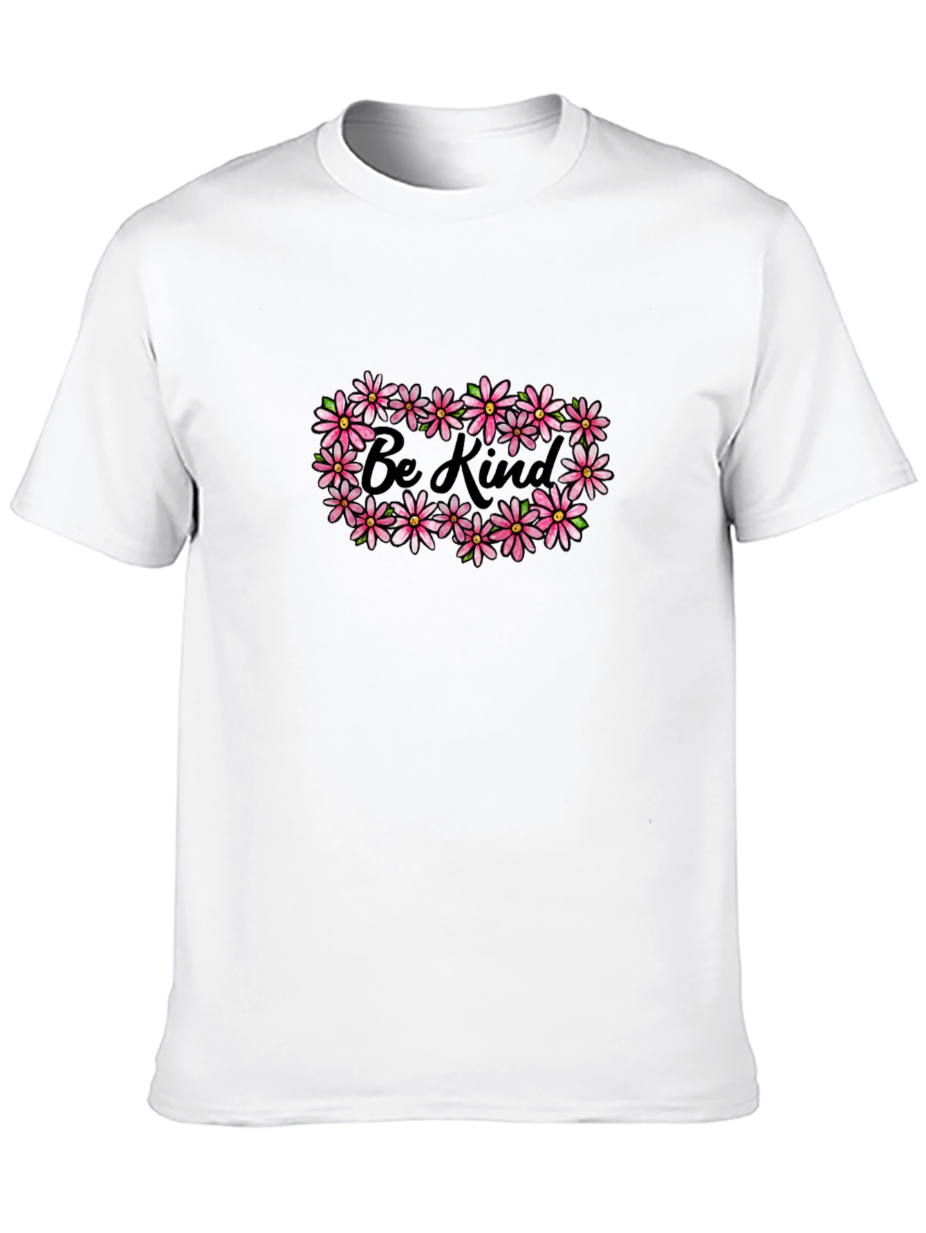 Be Kind Floral Graphic Black T-Shirt