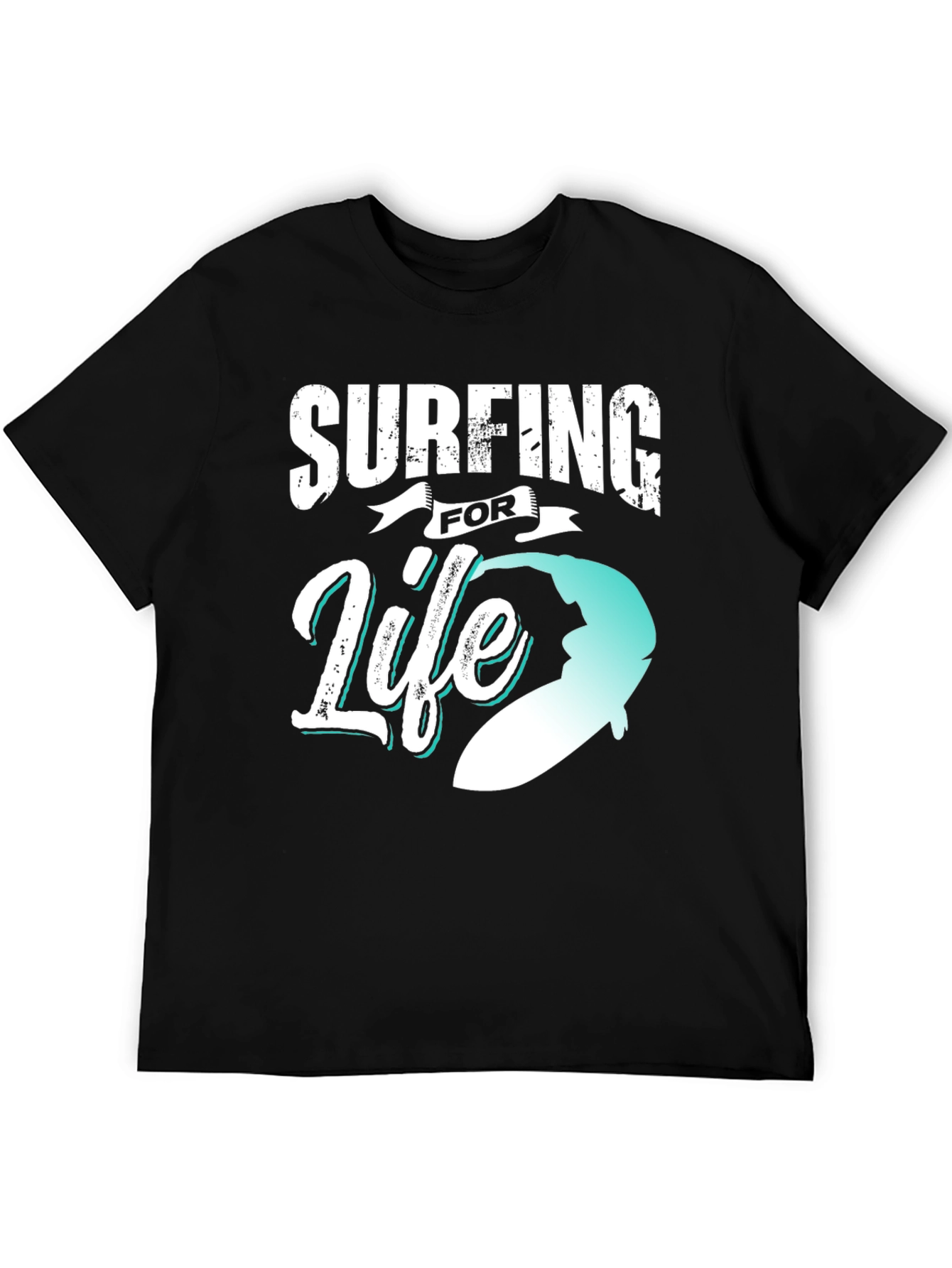 Surfing for Life Black Graphic Tee